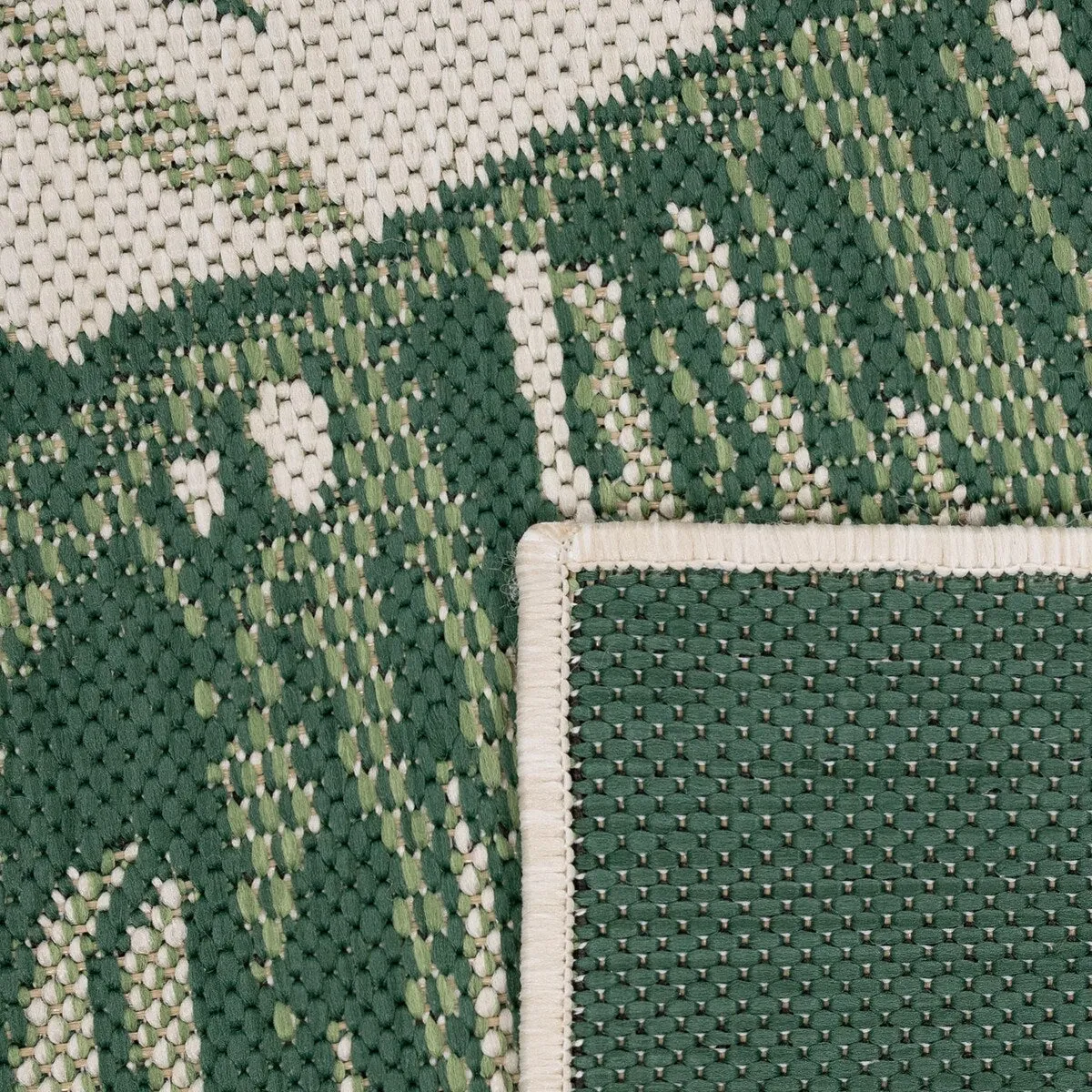 Tropical Outdoor Rug Jungle Leaves Design for Patio