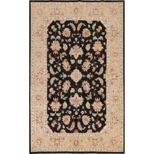 Vegetable Dye Floral Chobi Peshawar Area Rug Hand-knotted Wool Carpet - 6'0 x 9'0