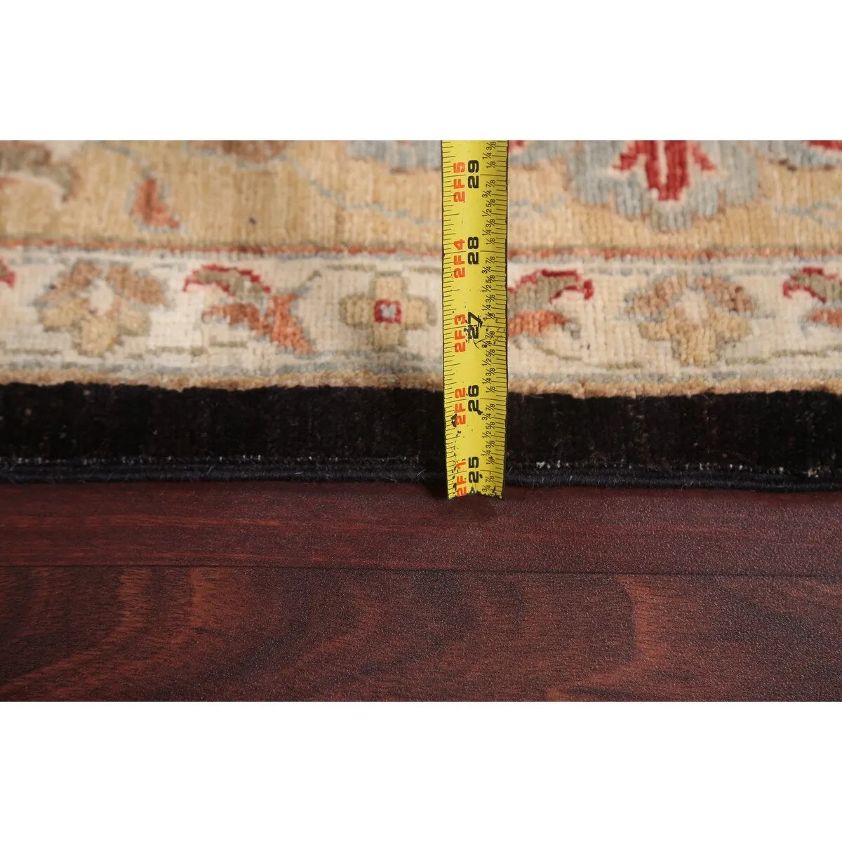 Vegetable Dye Floral Chobi Peshawar Area Rug Hand-knotted Wool Carpet - 6'0 x 9'0