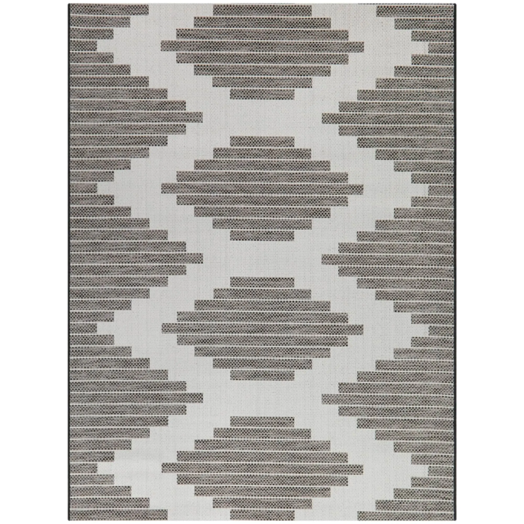 Victor Striped Trellis Indoor/Outdoor Area Rug
