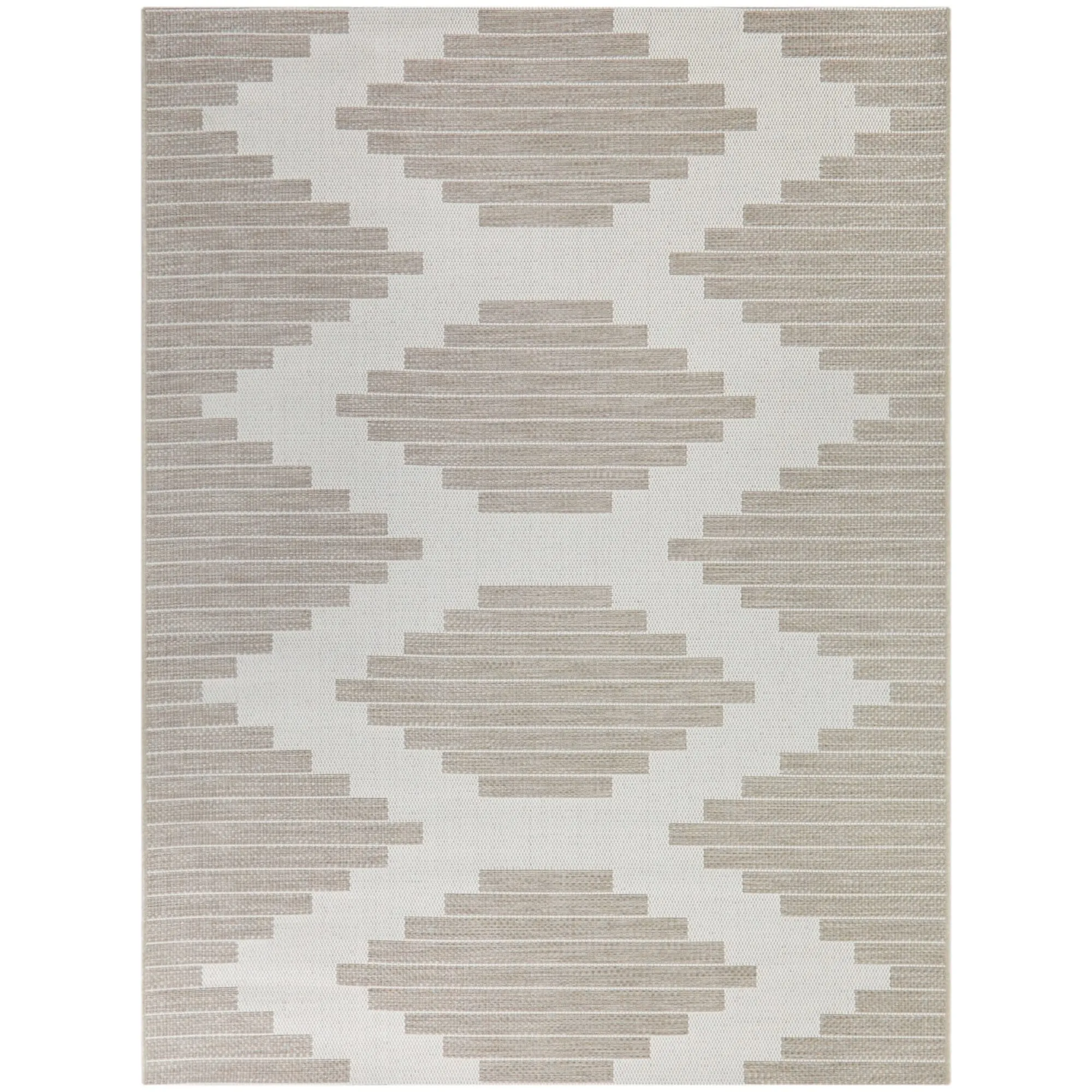 Victor Striped Trellis Indoor/Outdoor Area Rug