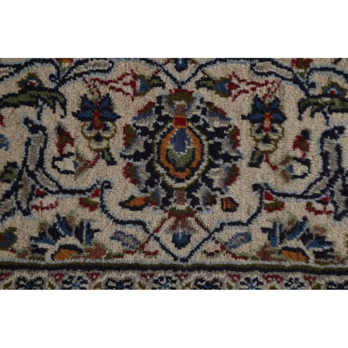 Vintage Traditional Kashan Persian Area Rug Hand-knotted Wool Carpet - 9'8 x 12'4