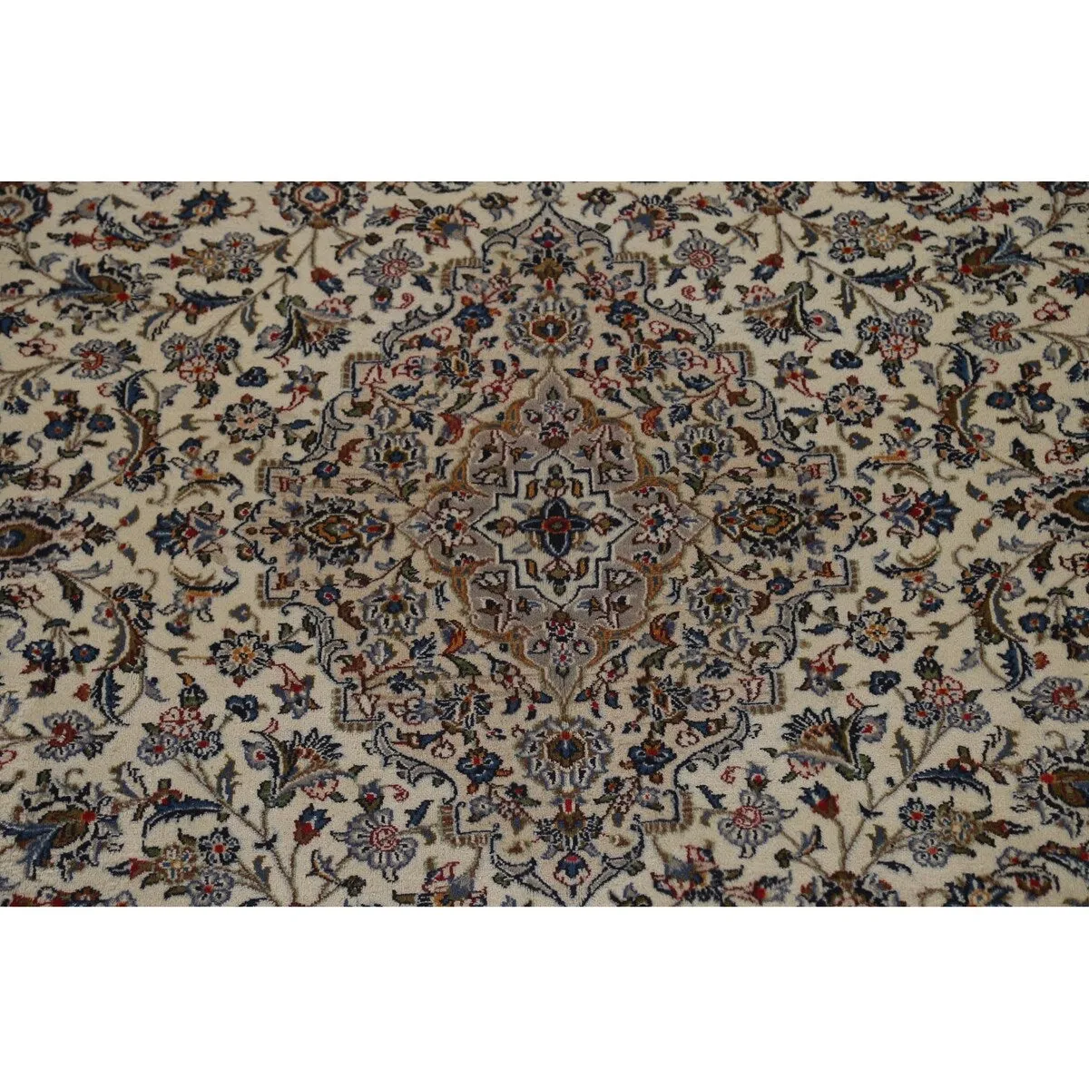 Vintage Traditional Kashan Persian Area Rug Hand-knotted Wool Carpet - 9'8 x 12'4