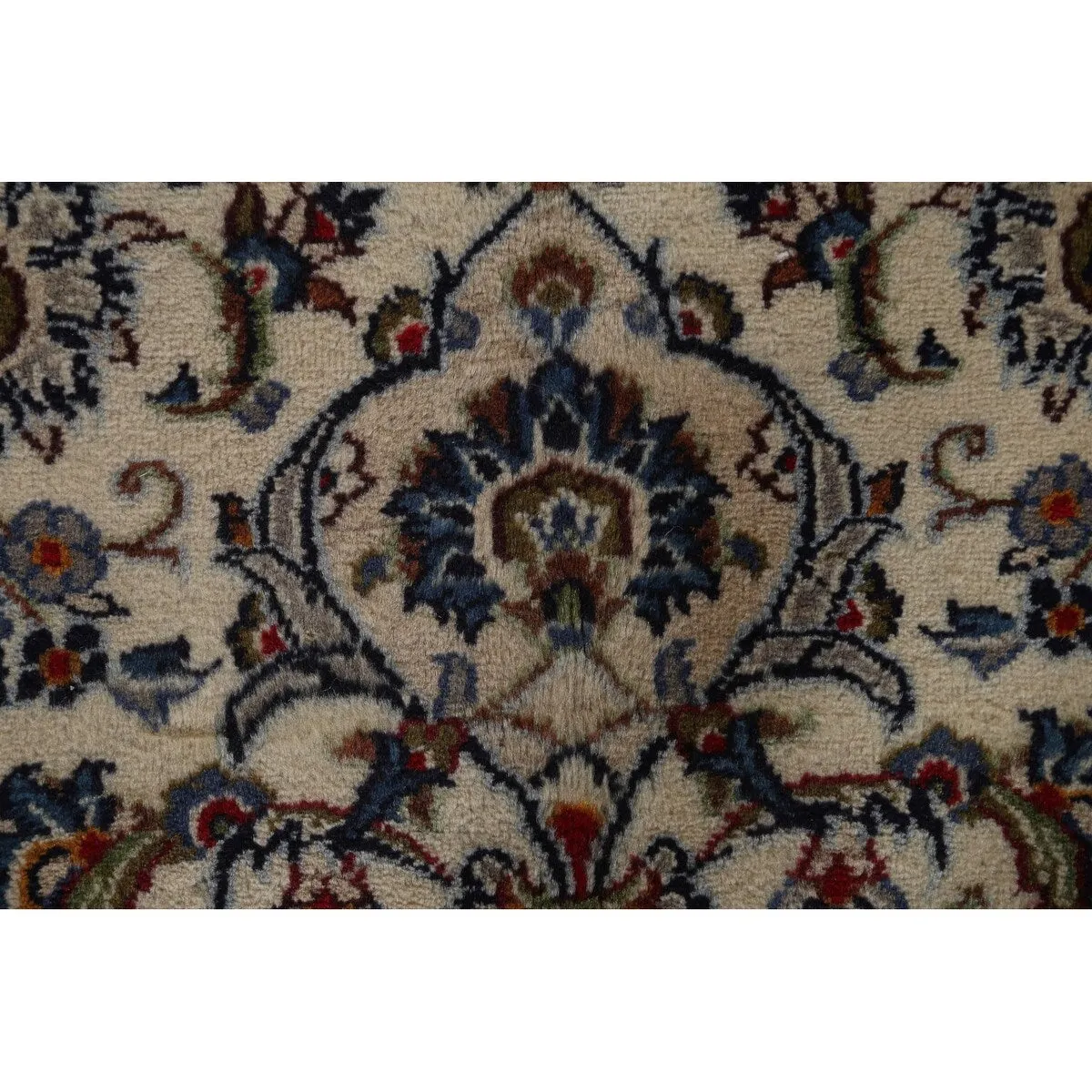 Vintage Traditional Kashan Persian Area Rug Hand-knotted Wool Carpet - 9'8 x 12'4