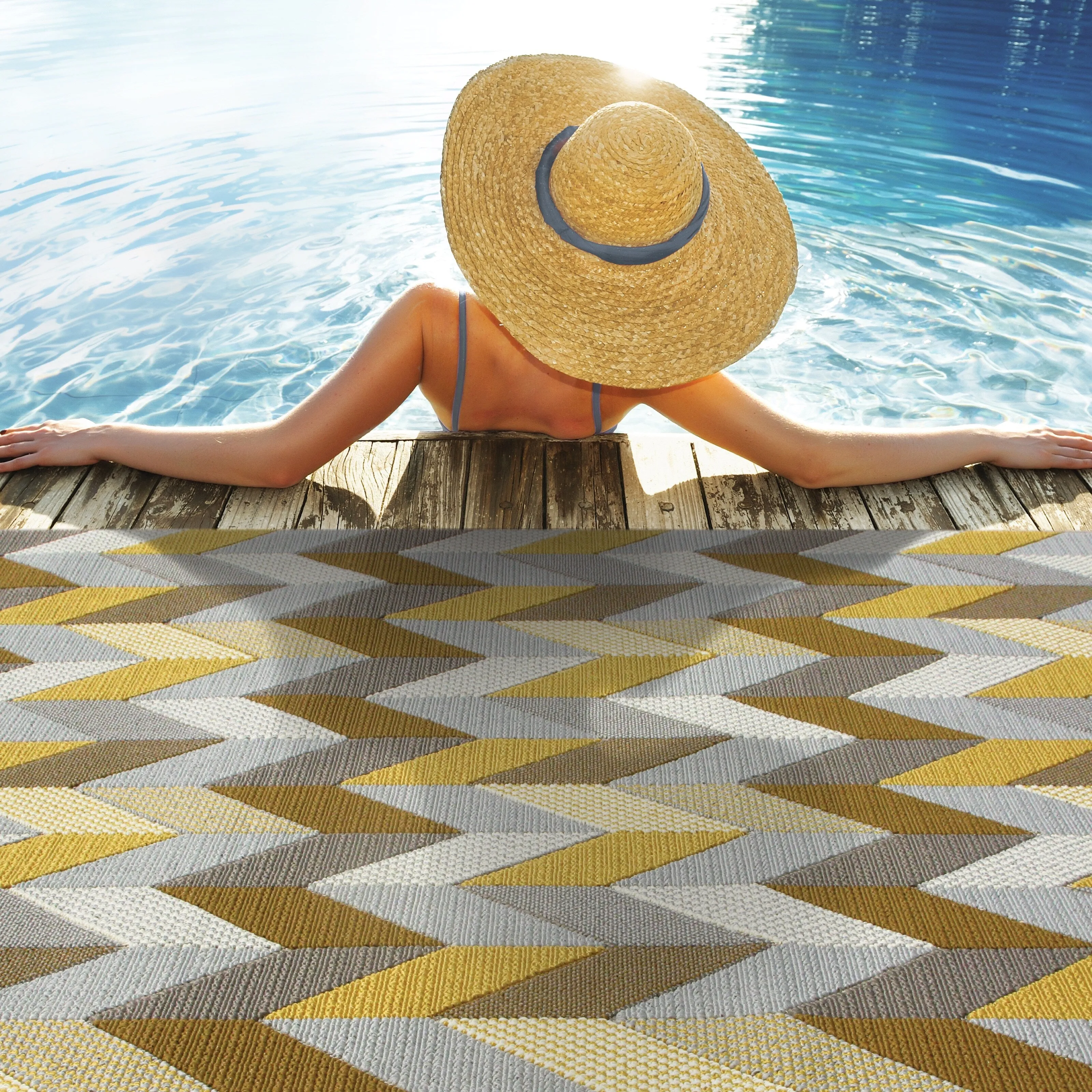 Vista Home Bar Harbour Outdoor/ Indoor Abstract Area Rug