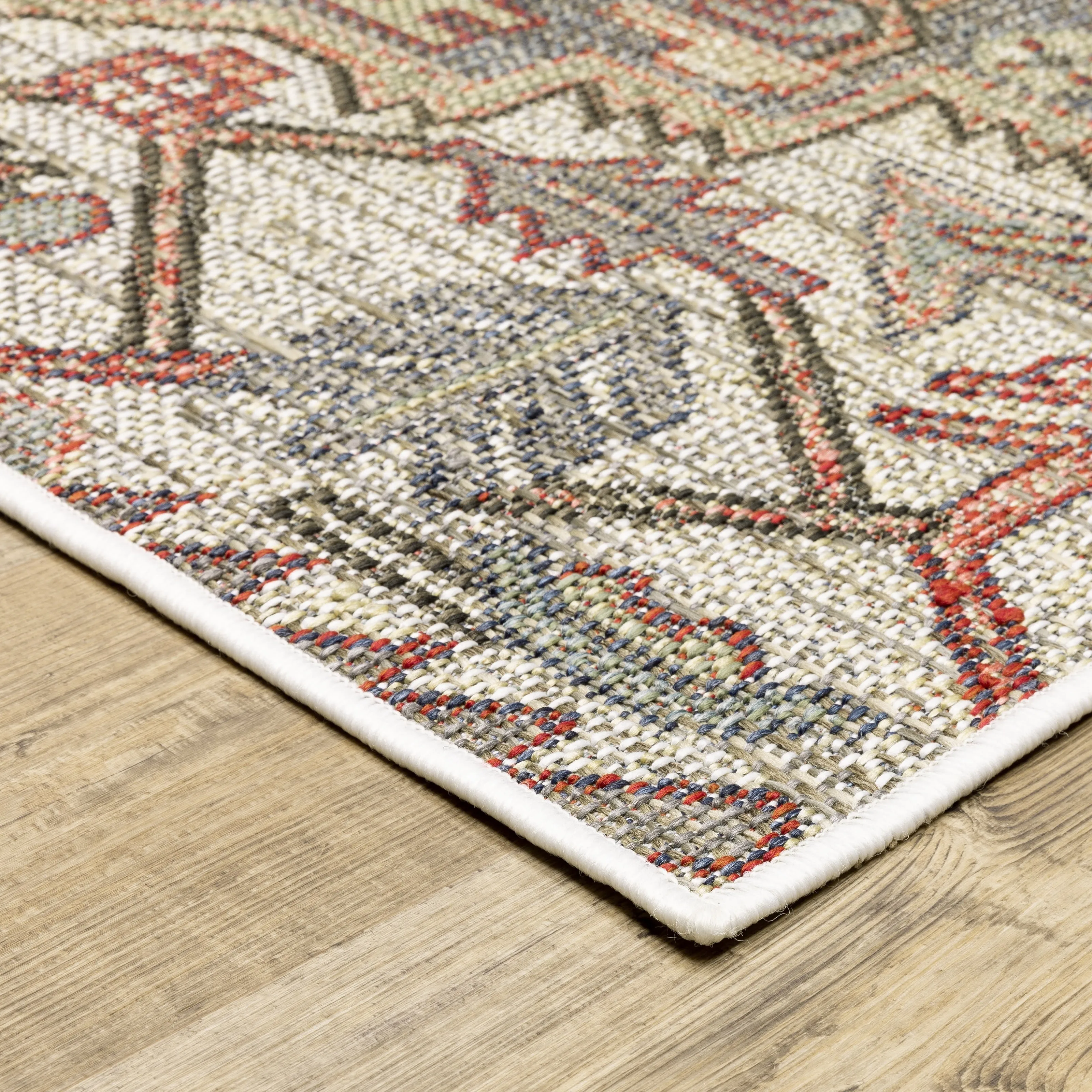 Vista Home Calla Tribal Blue/ Multi Indoor/Outdoor Area Rug