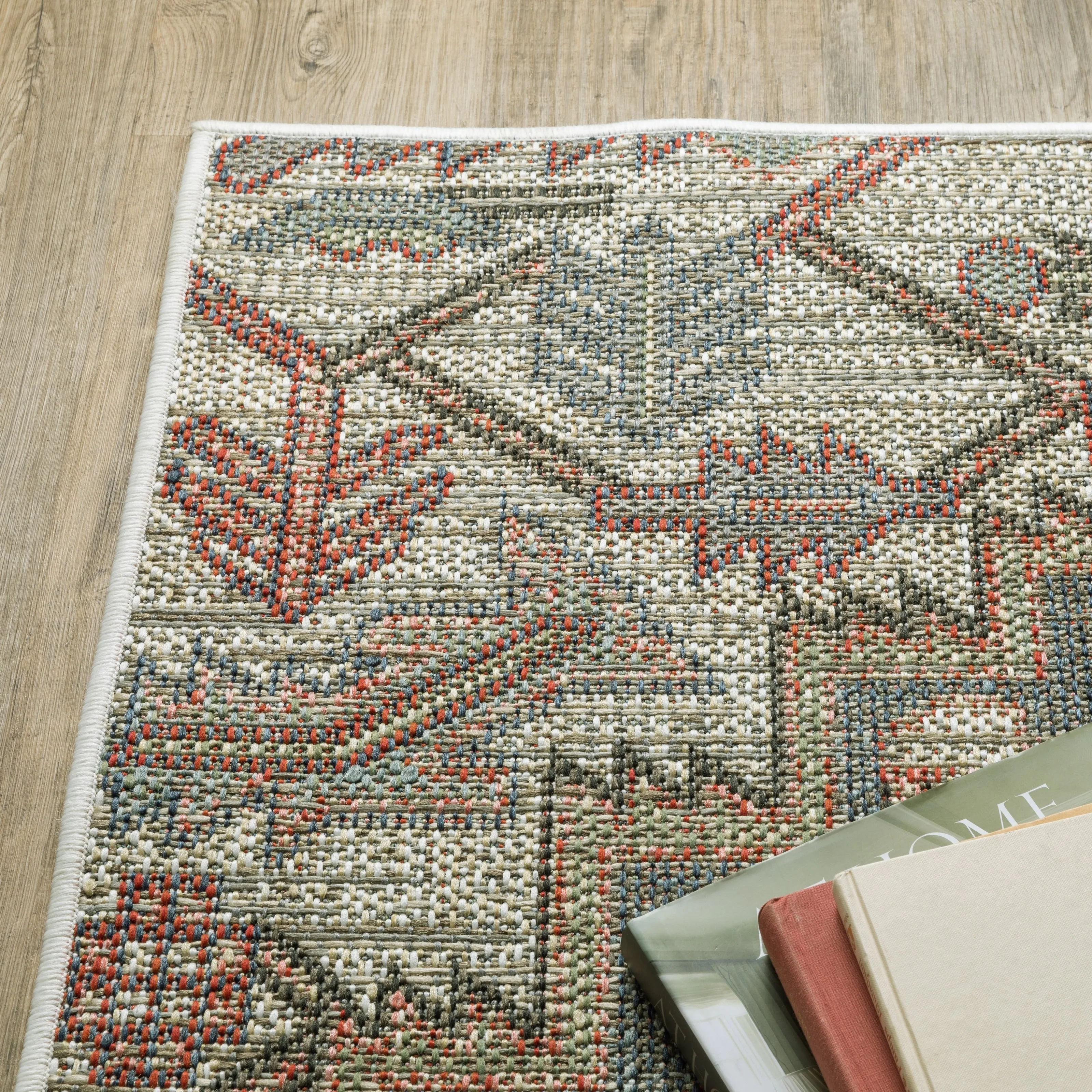 Vista Home Calla Tribal Blue/ Multi Indoor/Outdoor Area Rug