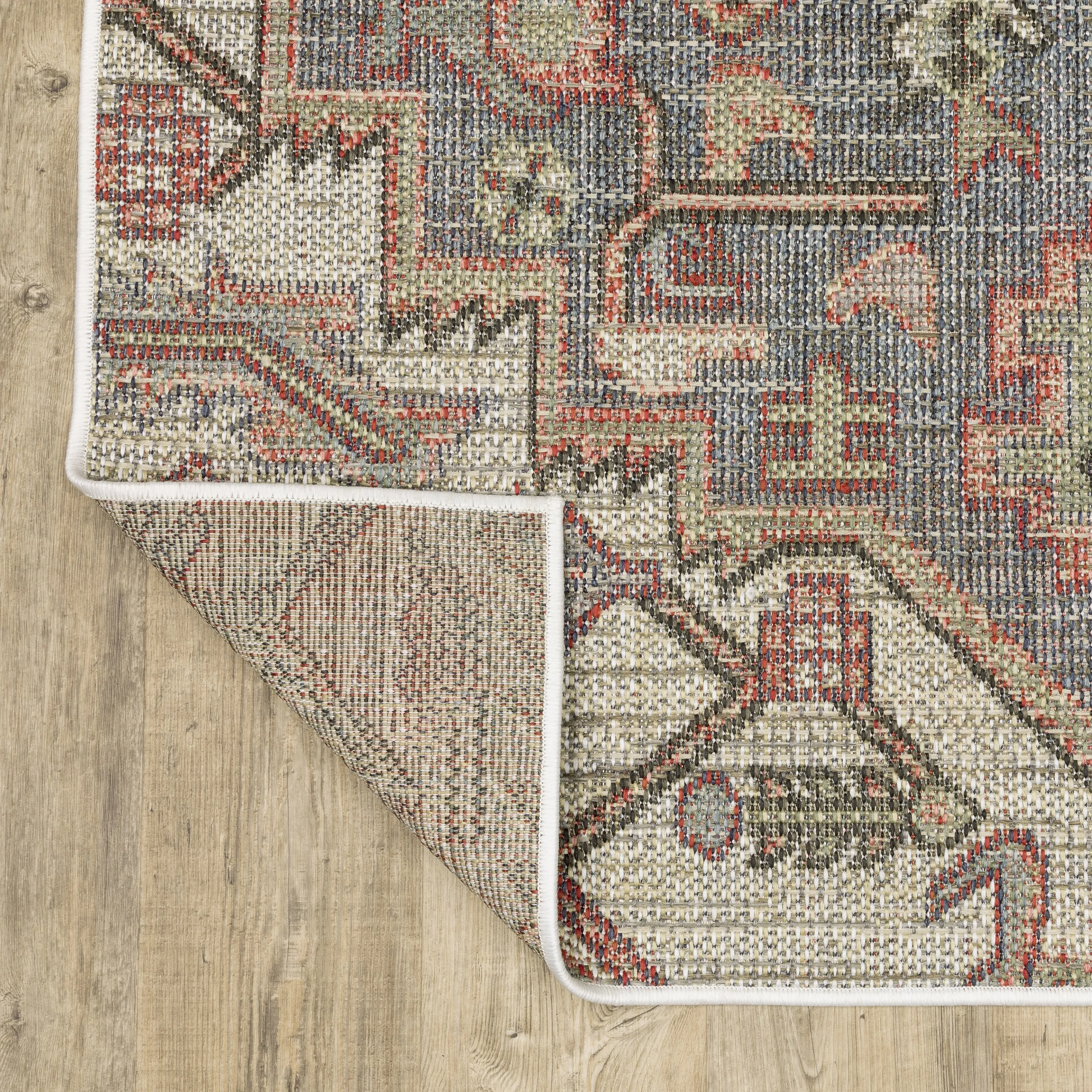 Vista Home Calla Tribal Blue/ Multi Indoor/Outdoor Area Rug