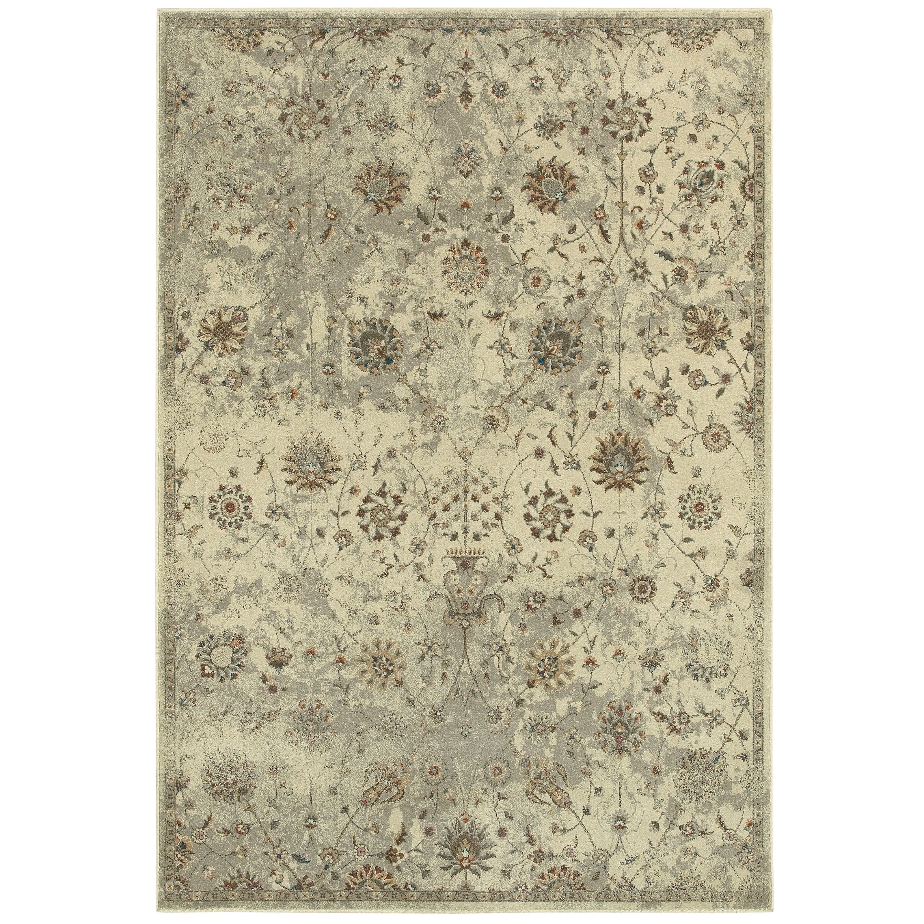 Vista Home Distressed Traditional Floral Area Rug