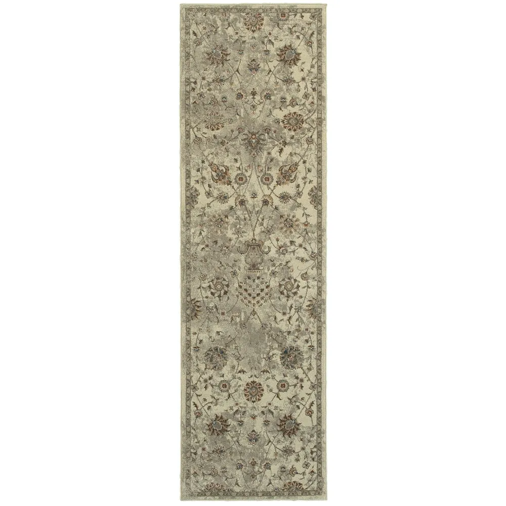 Vista Home Distressed Traditional Floral Area Rug