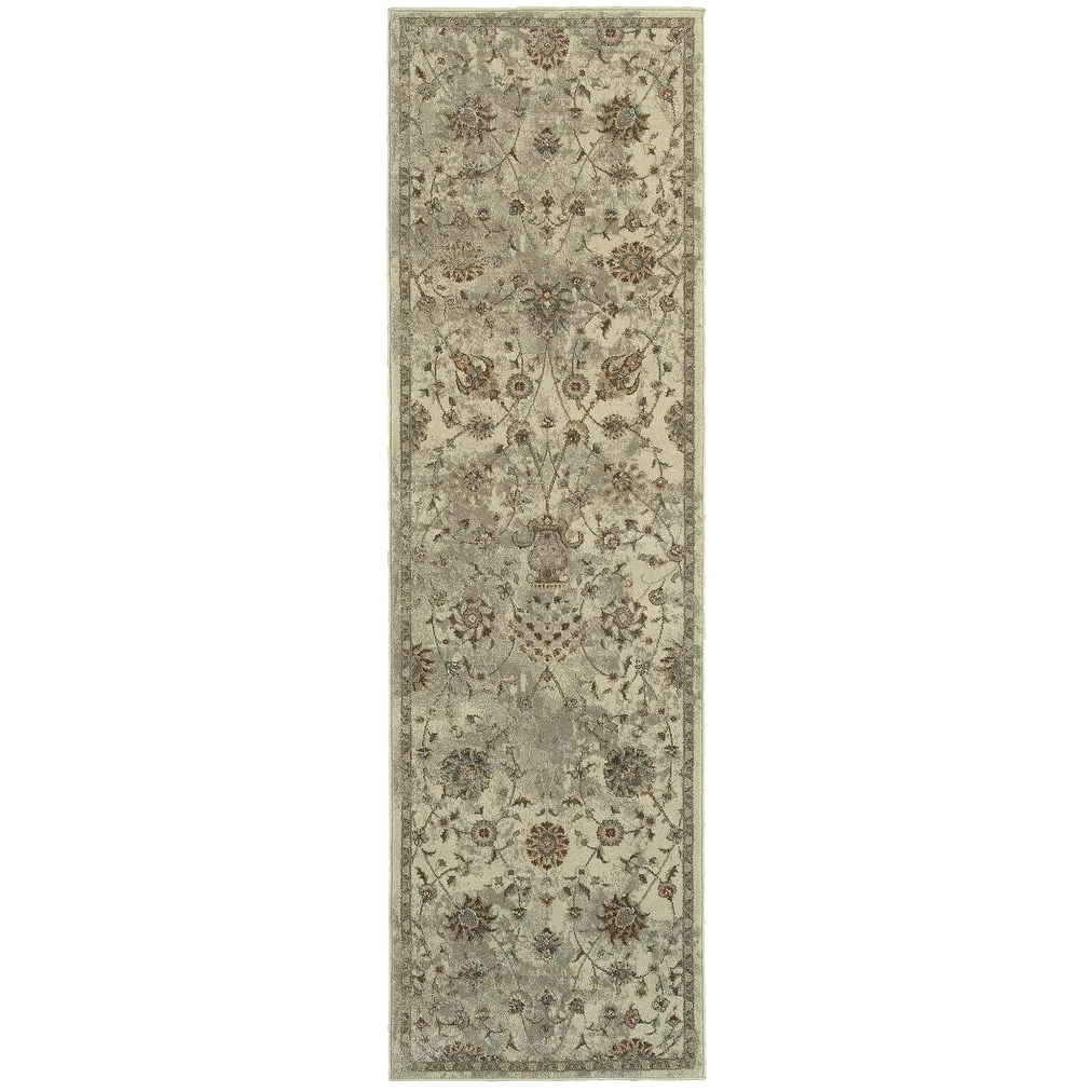 Vista Home Distressed Traditional Floral Area Rug