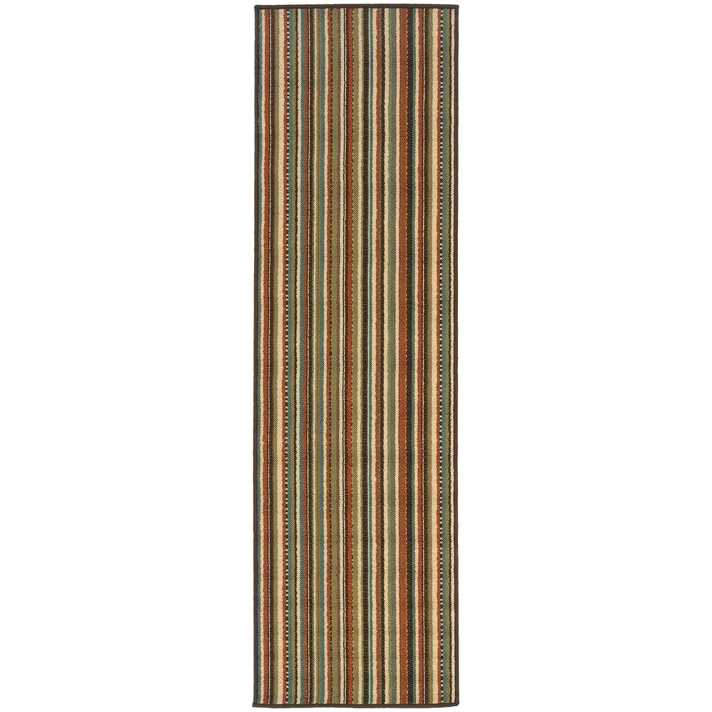 Vista Home Malta Multi-colored Striped Indoor/Outdoor Rug--