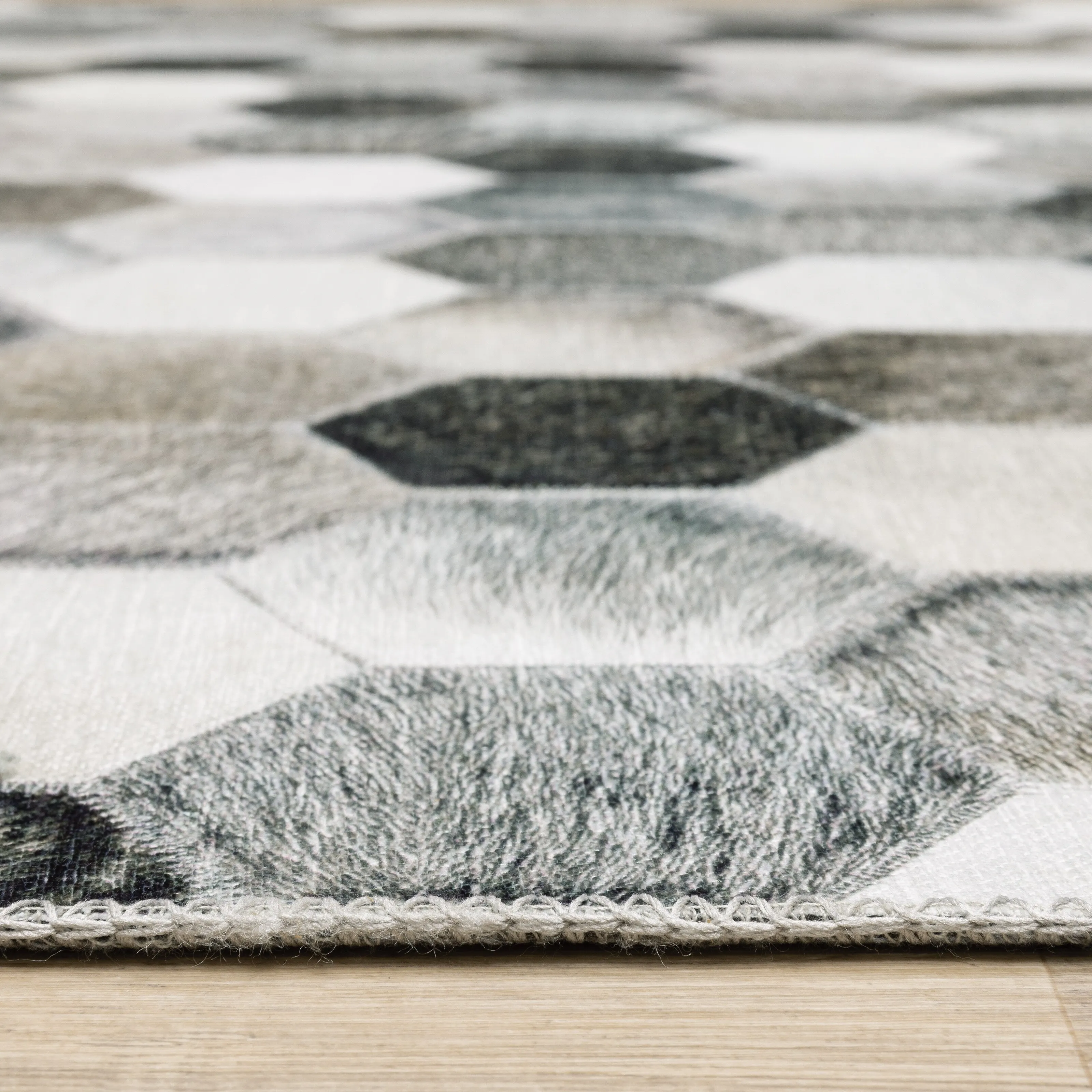 Vista Home Montreux Geometric Animal Print Gray Area Rug