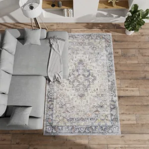 Vista Home Montreux Vintage Medallion Blue Area Rug