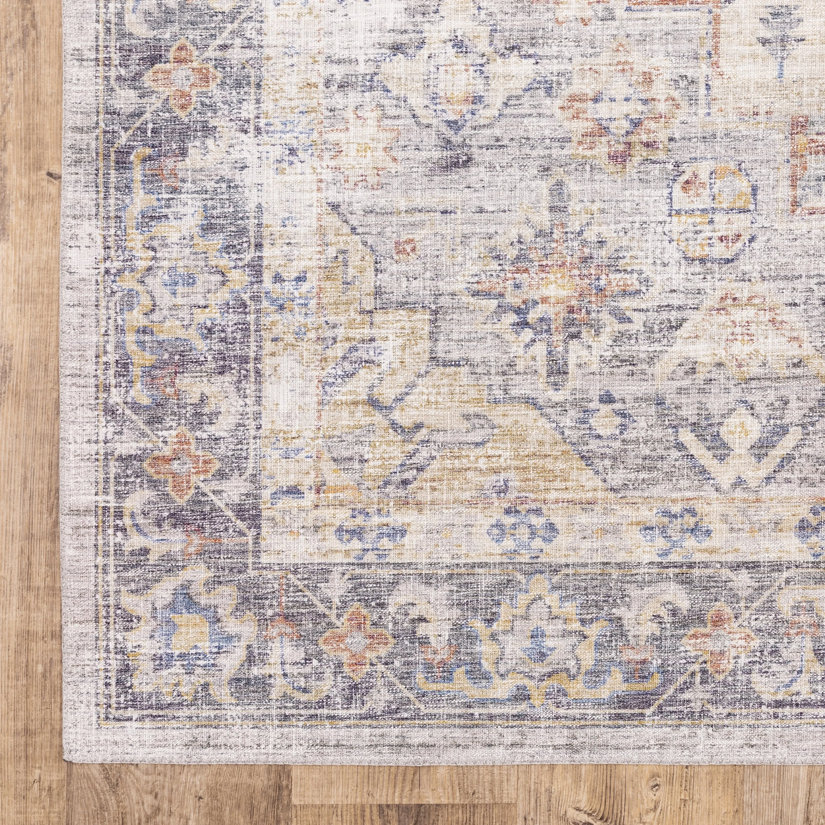Vista Home Montreux Vintage Medallion Blue Area Rug