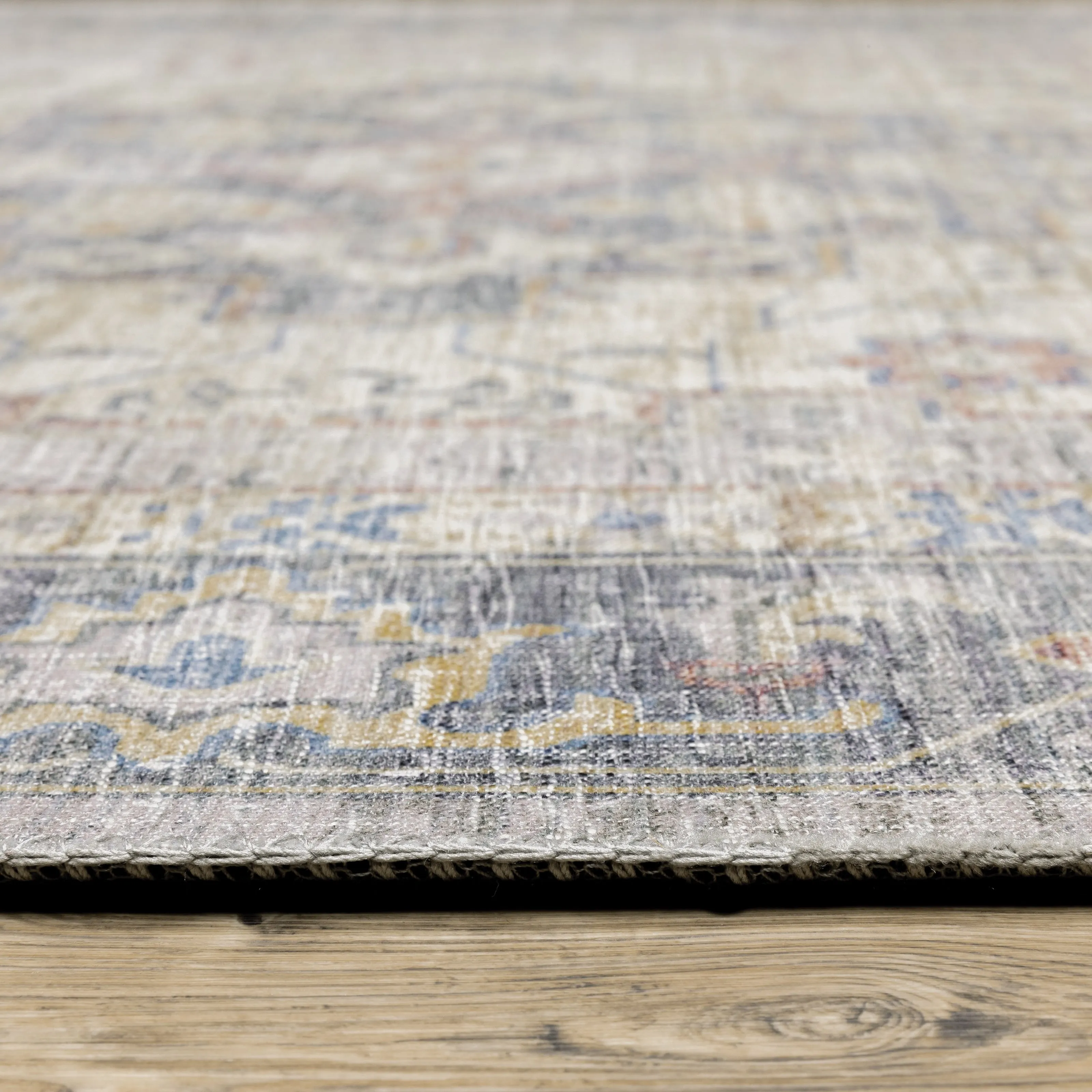 Vista Home Montreux Vintage Medallion Blue Area Rug