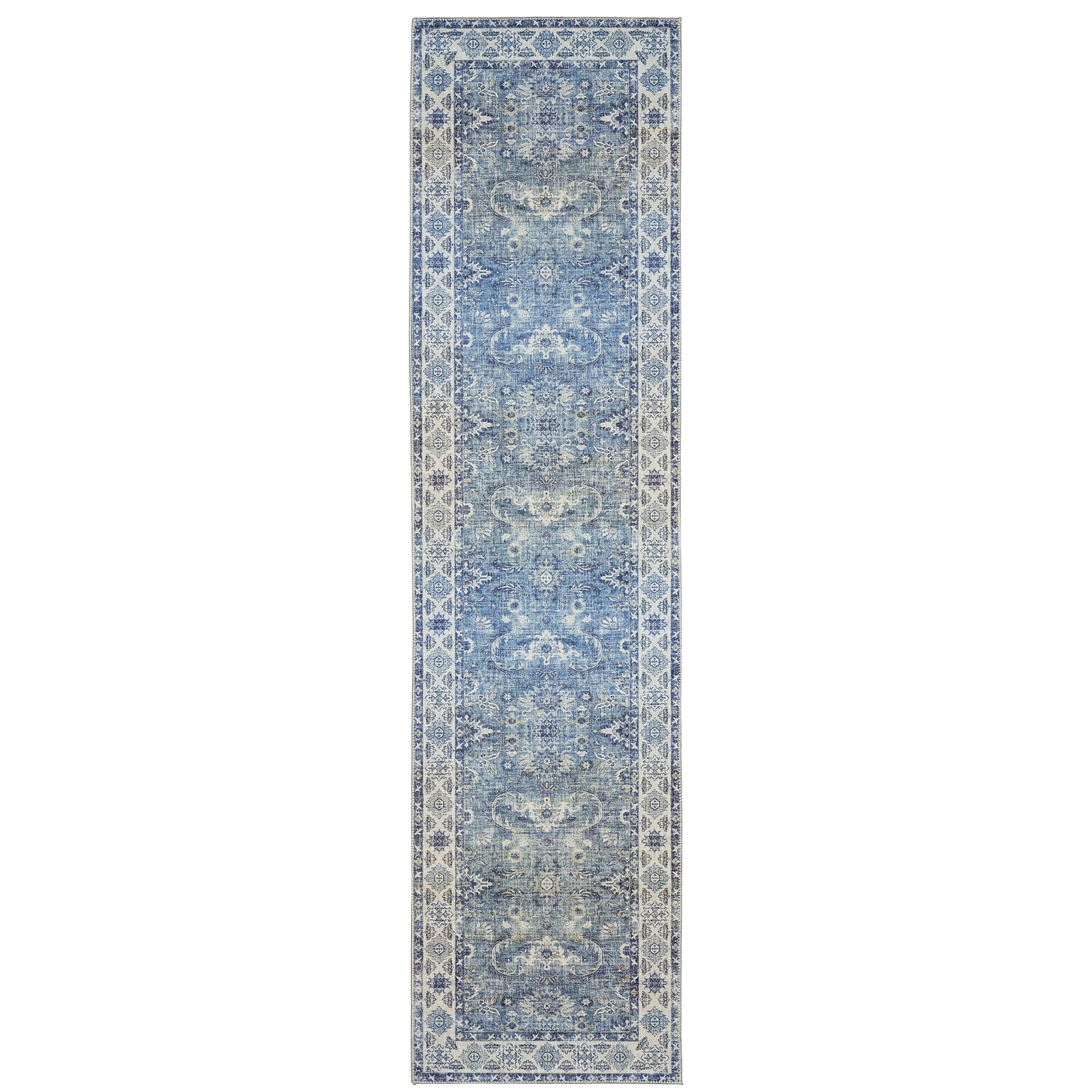 Vista Home Montreux Vintage Traditional Blue Area Rug