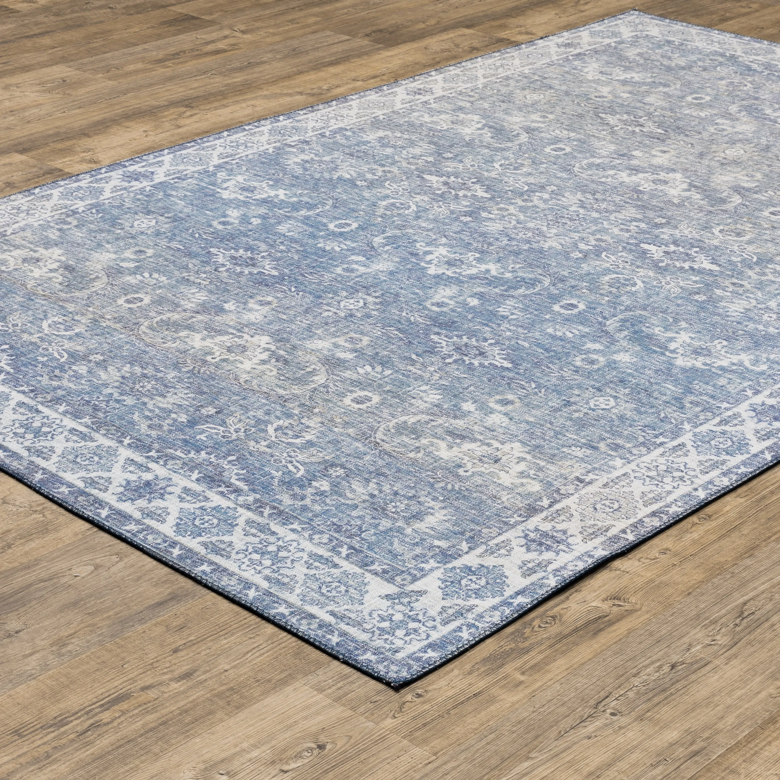 Vista Home Montreux Vintage Traditional Blue Area Rug