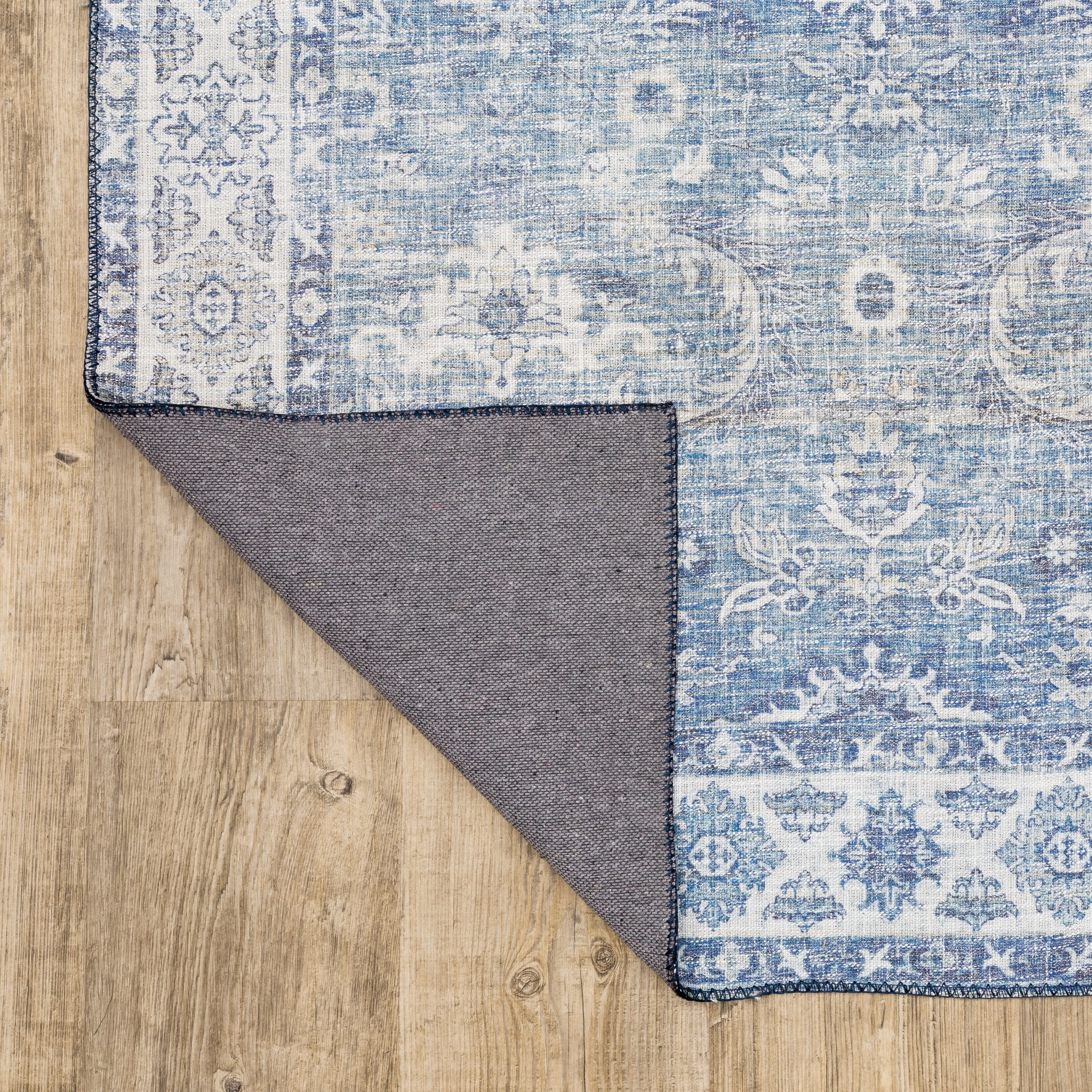 Vista Home Montreux Vintage Traditional Blue Area Rug