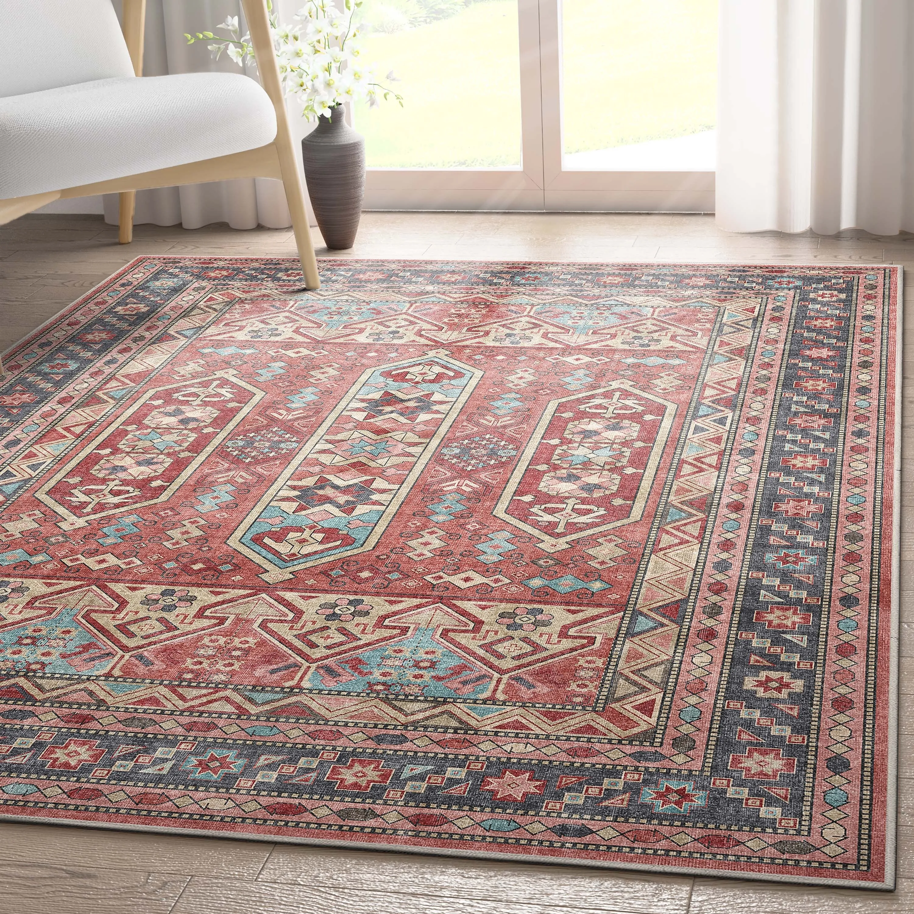 Well Woven Apollo Praha Tribal Machine Washable Area Rug