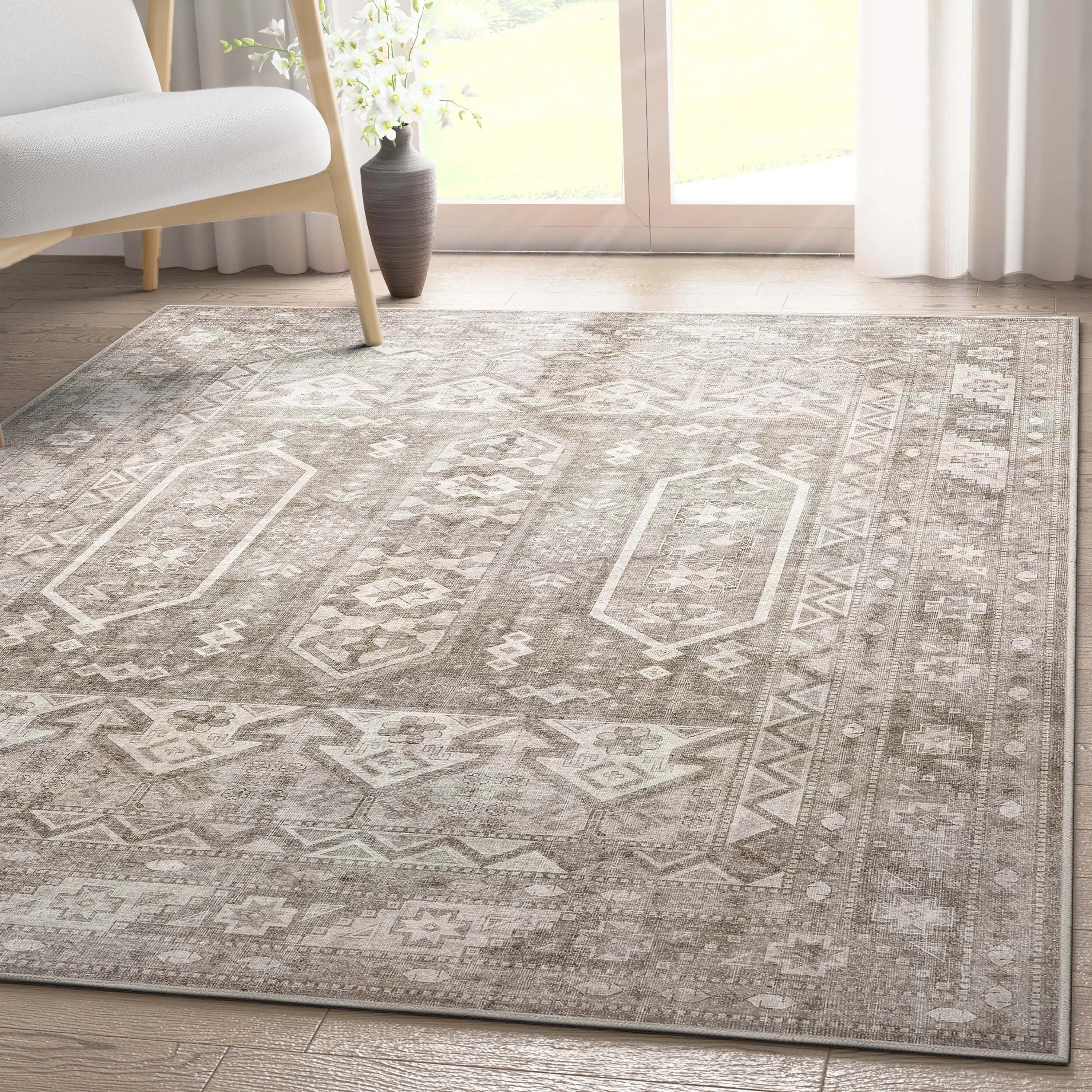 Well Woven Apollo Praha Tribal Machine Washable Area Rug