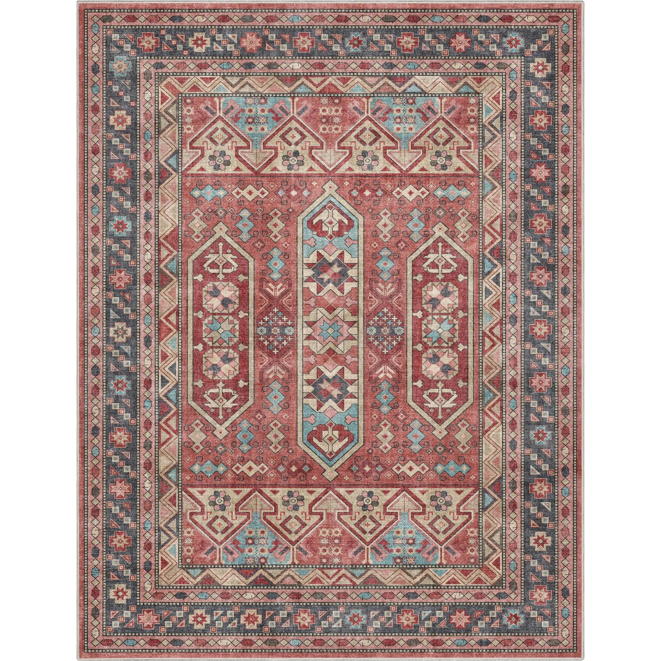 Well Woven Apollo Praha Tribal Machine Washable Area Rug