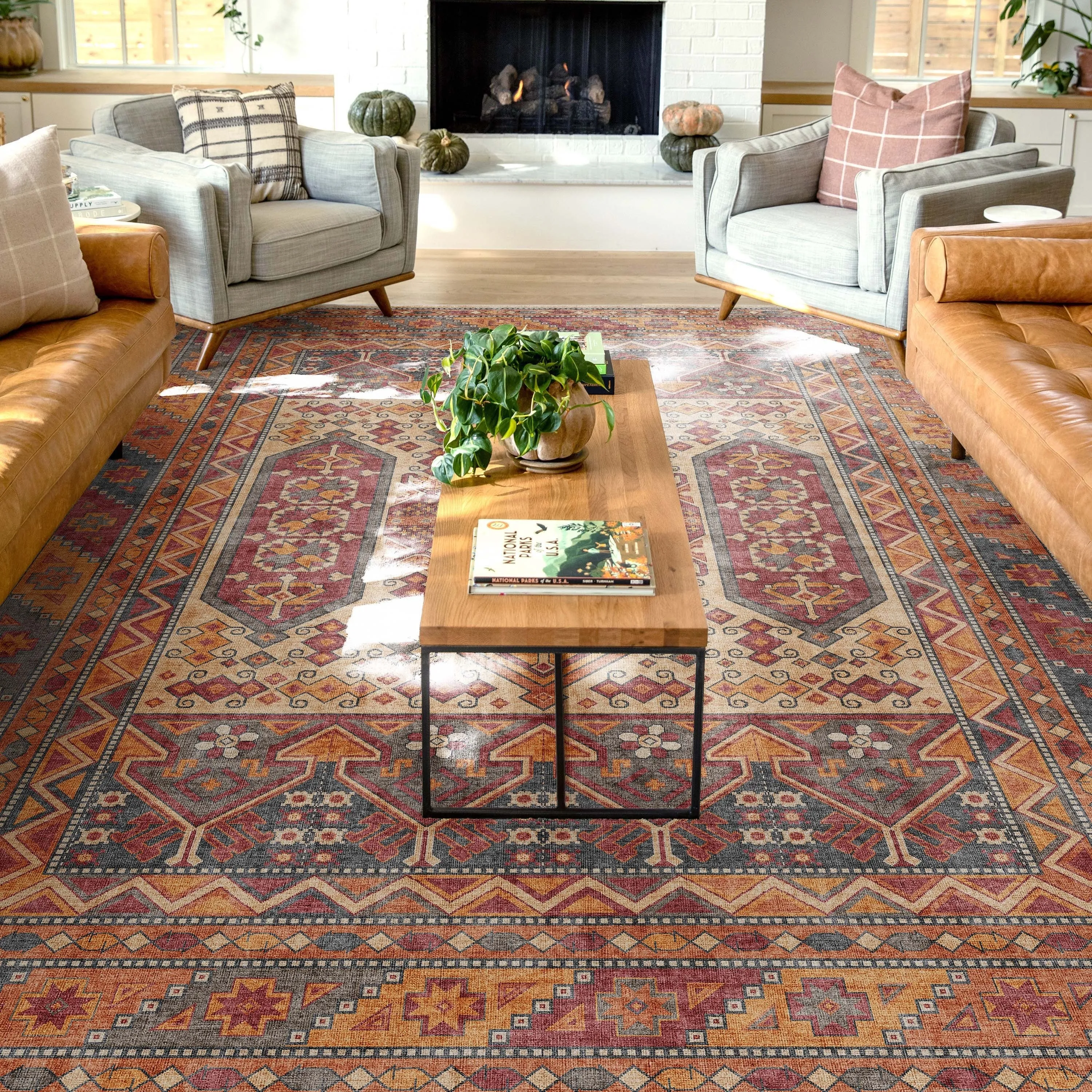 Well Woven Apollo Praha Tribal Machine Washable Area Rug