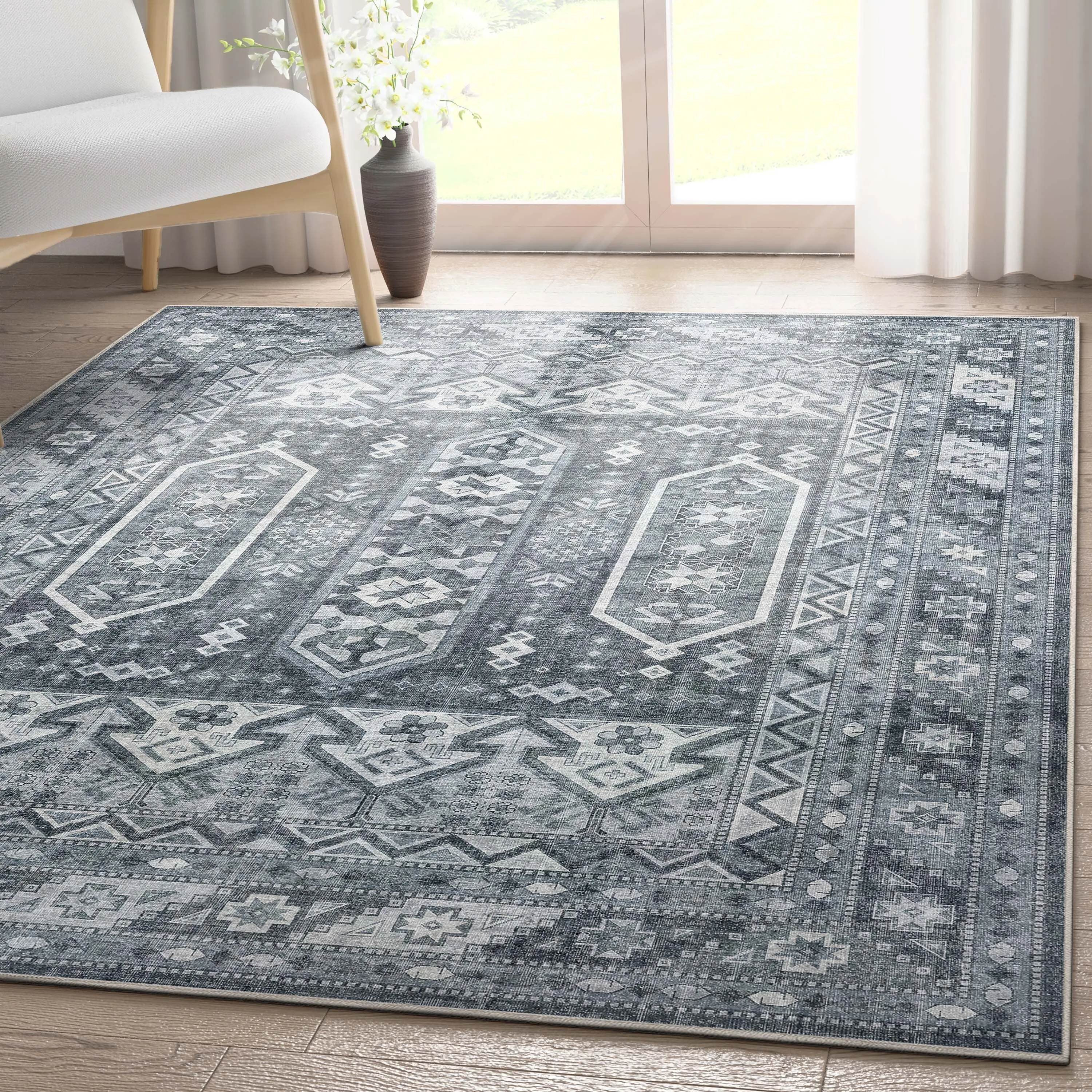 Well Woven Apollo Praha Tribal Machine Washable Area Rug