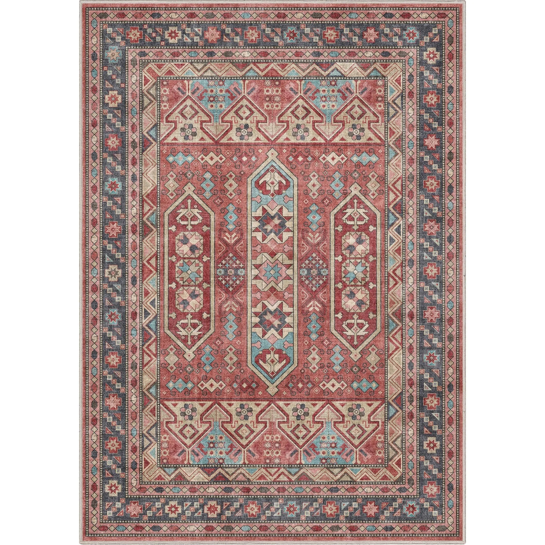Well Woven Apollo Praha Tribal Machine Washable Area Rug