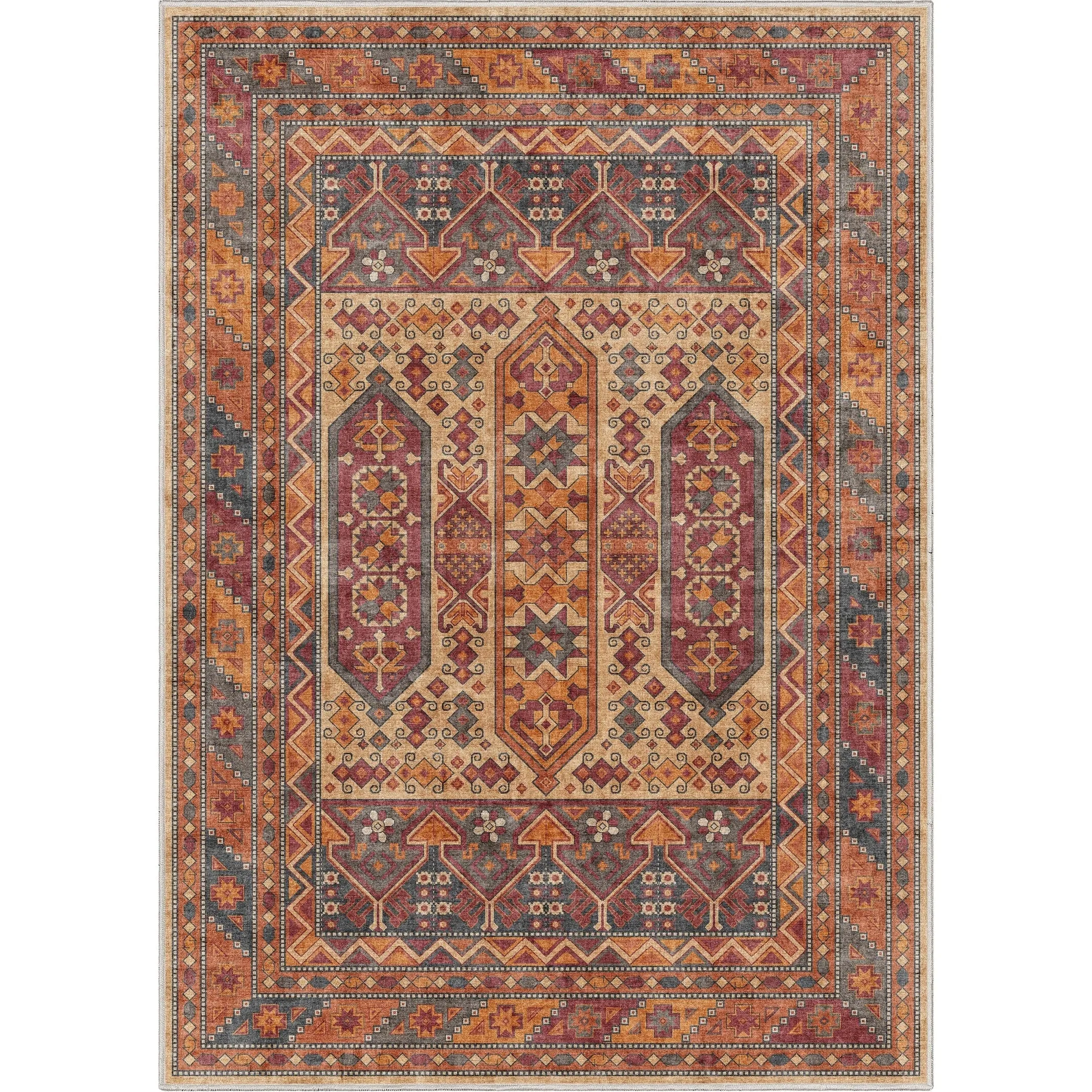 Well Woven Apollo Praha Tribal Machine Washable Area Rug