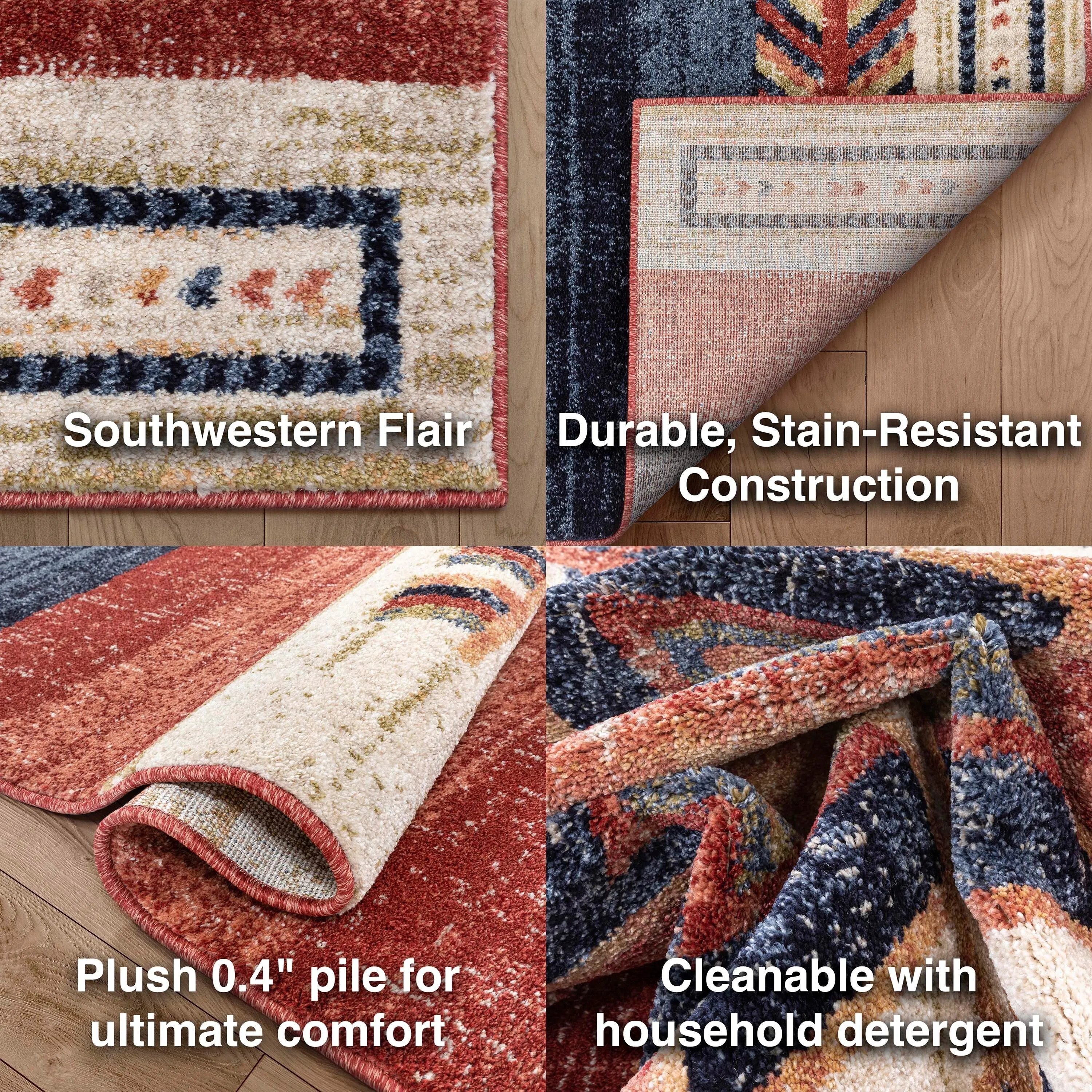 Well Woven Tulsa Dustin Southwestern Tribal Area Rug