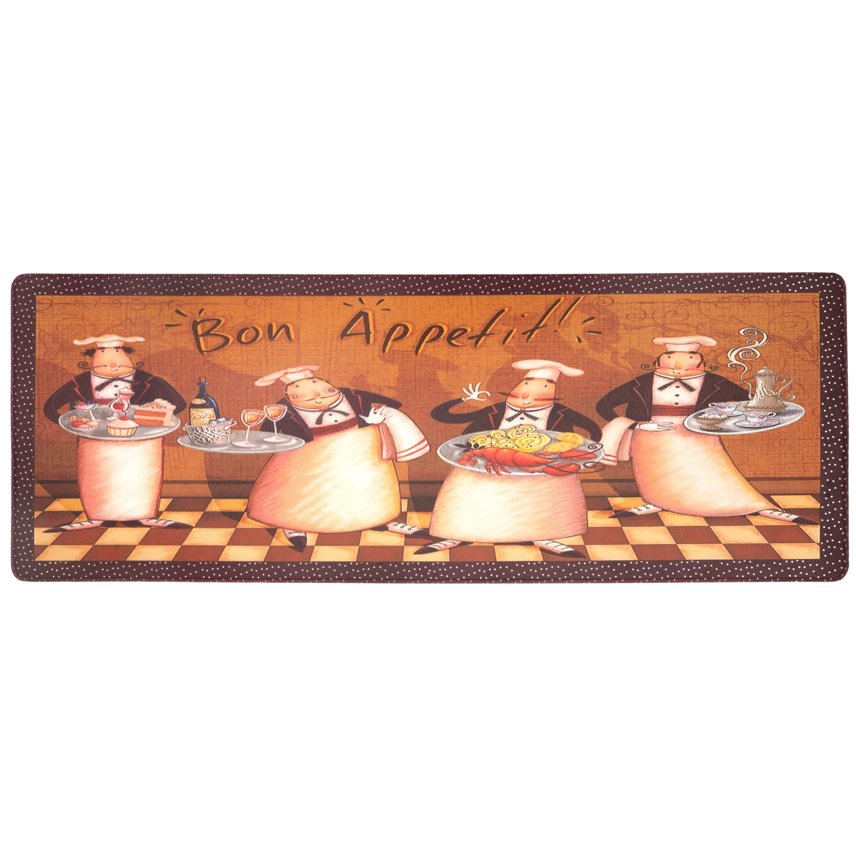 World Rug Gallery Bon Appetit Cushioned Anti-fatigue Kitchen Mat