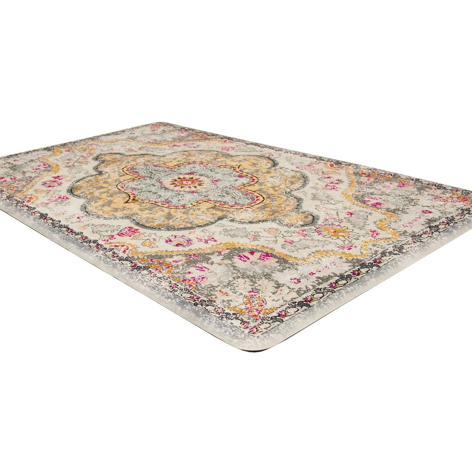 World Rug Gallery Distressed Bohemian Anti-Fatigue Standing Mat - 18x47