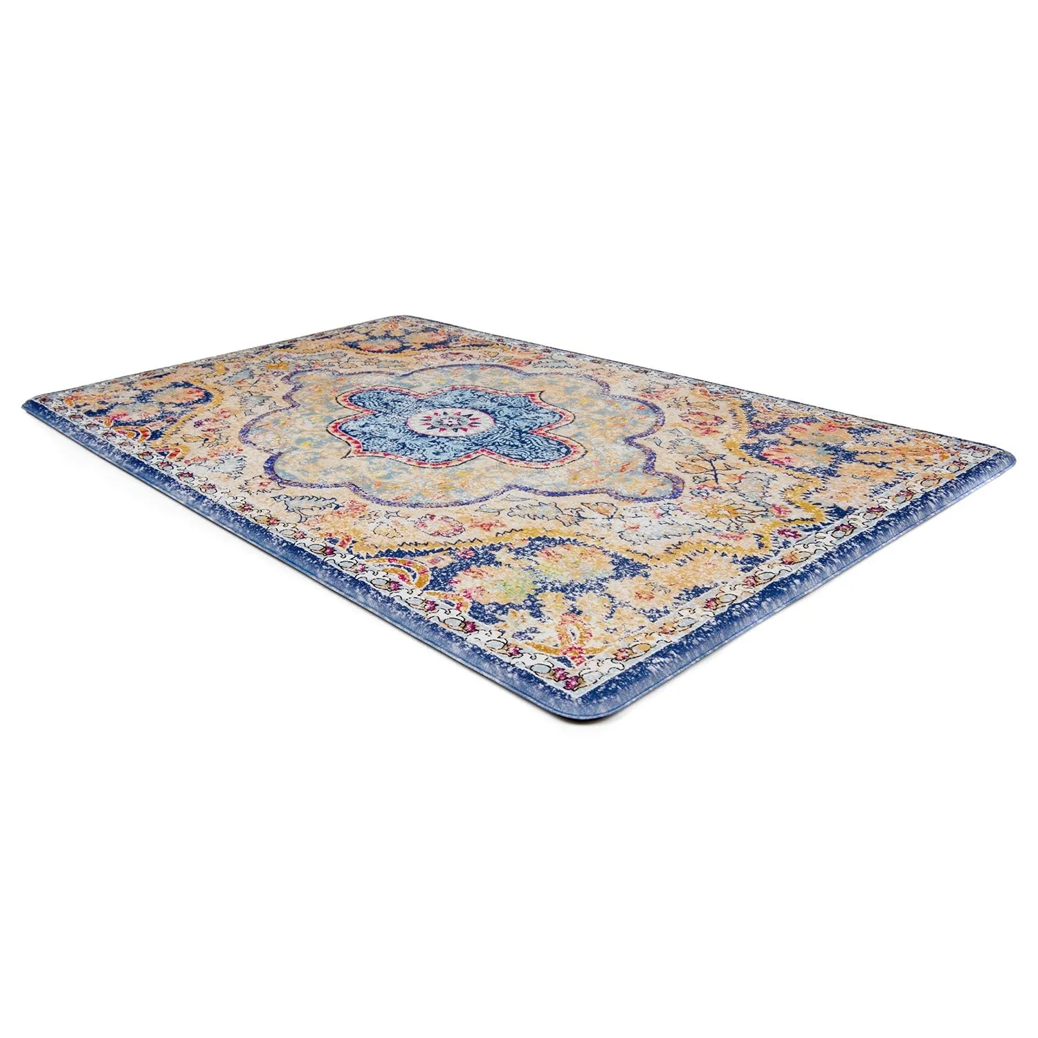 World Rug Gallery Distressed Bohemian Anti-Fatigue Standing Mat - 18x47