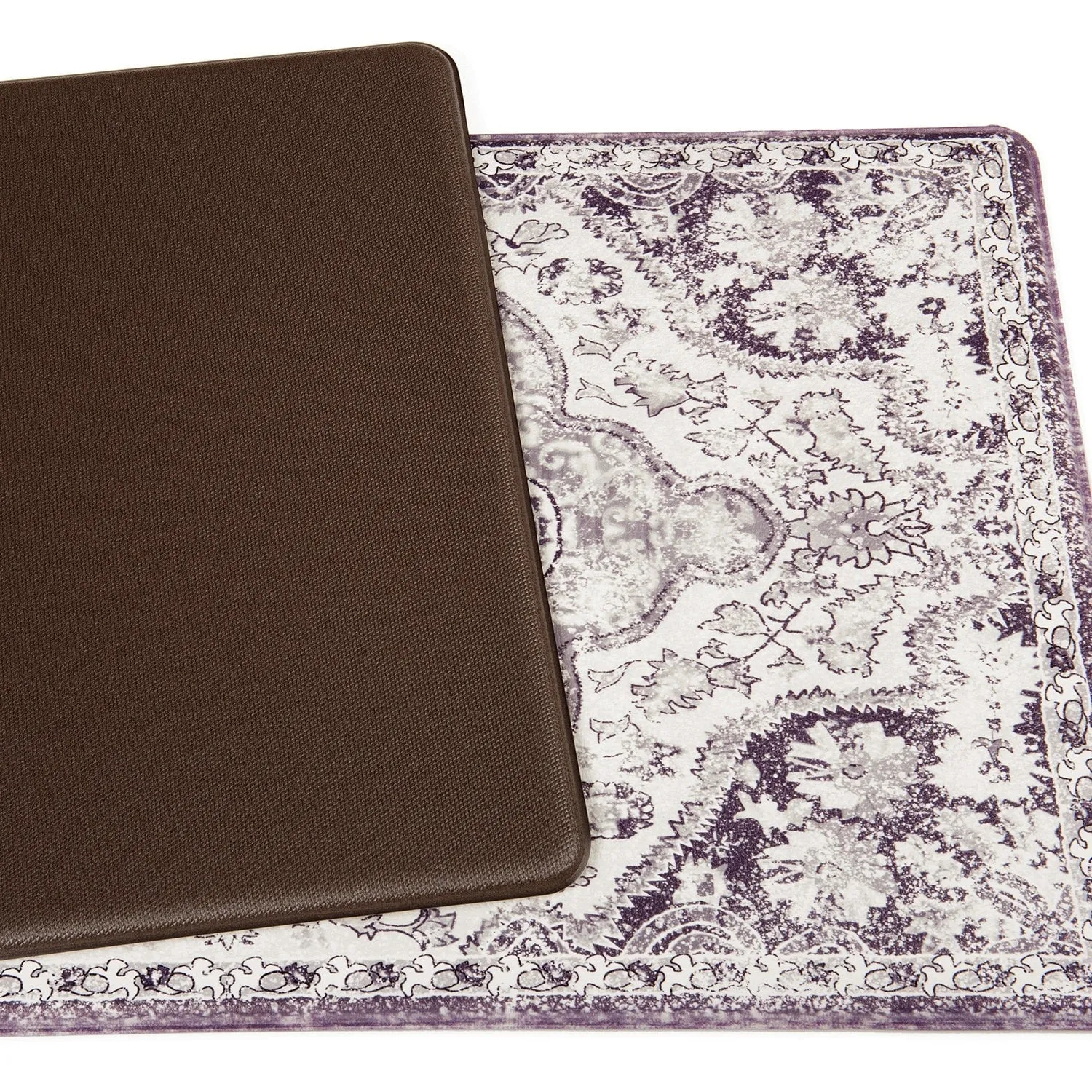 World Rug Gallery Distressed Bohemian Anti-Fatigue Standing Mat - 18x47