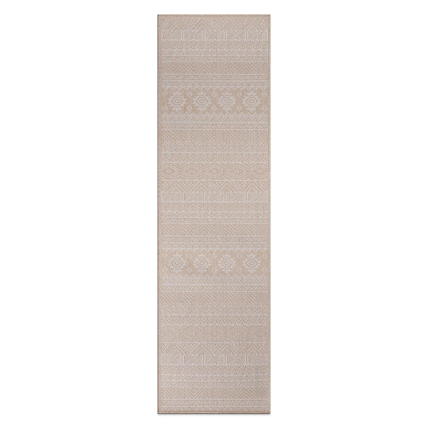 World Rug Gallery Distressed Geometric Bohemian Textured Flat Weave Indoor/Outdoor Area Rug