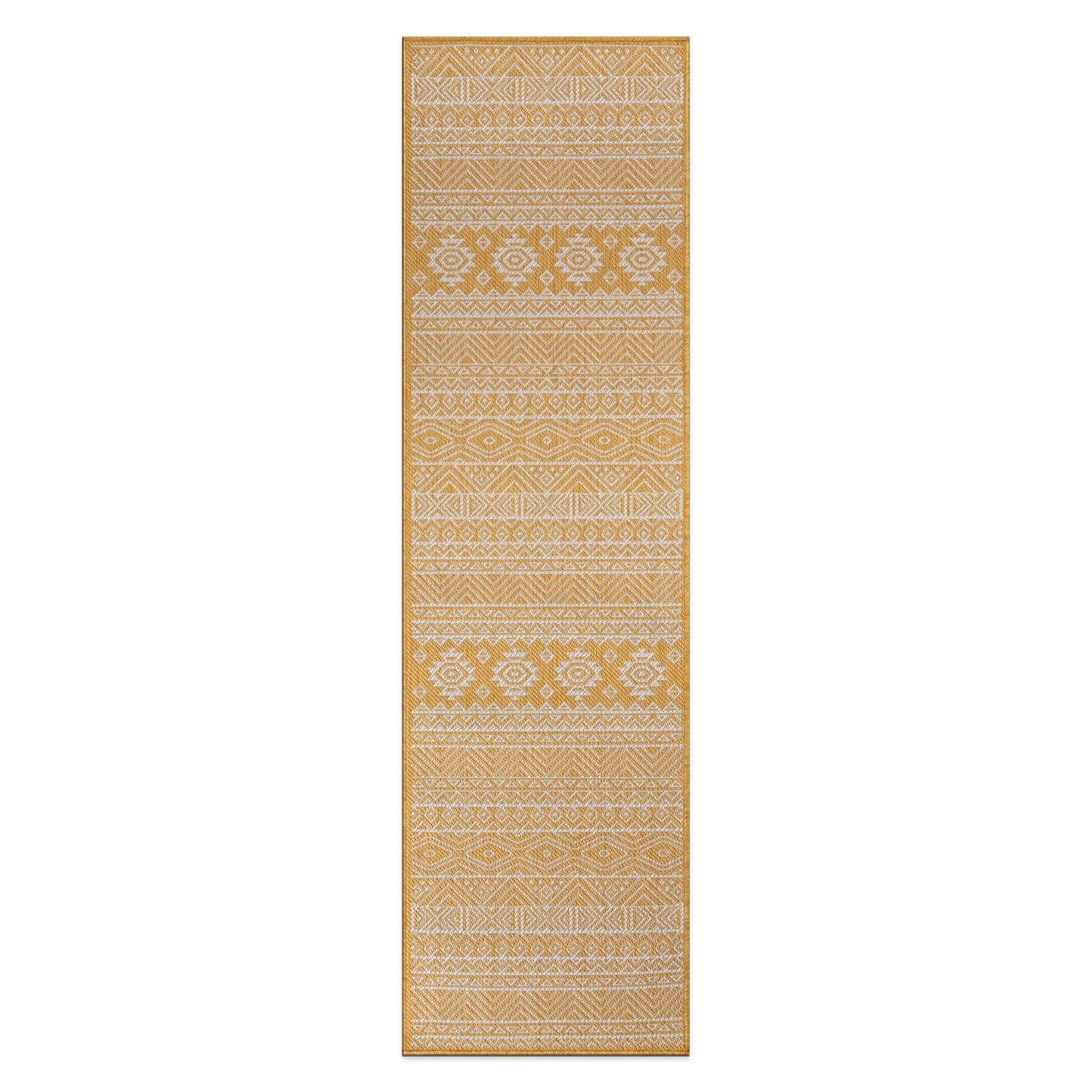 World Rug Gallery Distressed Geometric Bohemian Textured Flat Weave Indoor/Outdoor Area Rug
