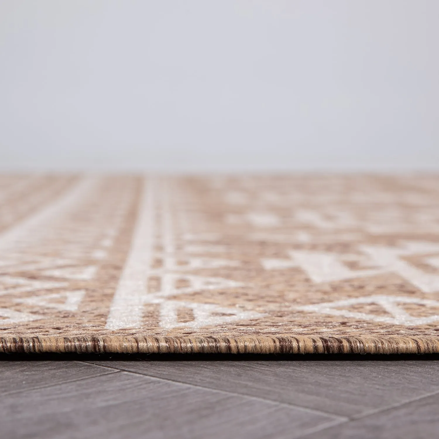 World Rug Gallery Distressed Geometric Bohemian Textured Flat Weave Indoor/Outdoor Area Rug