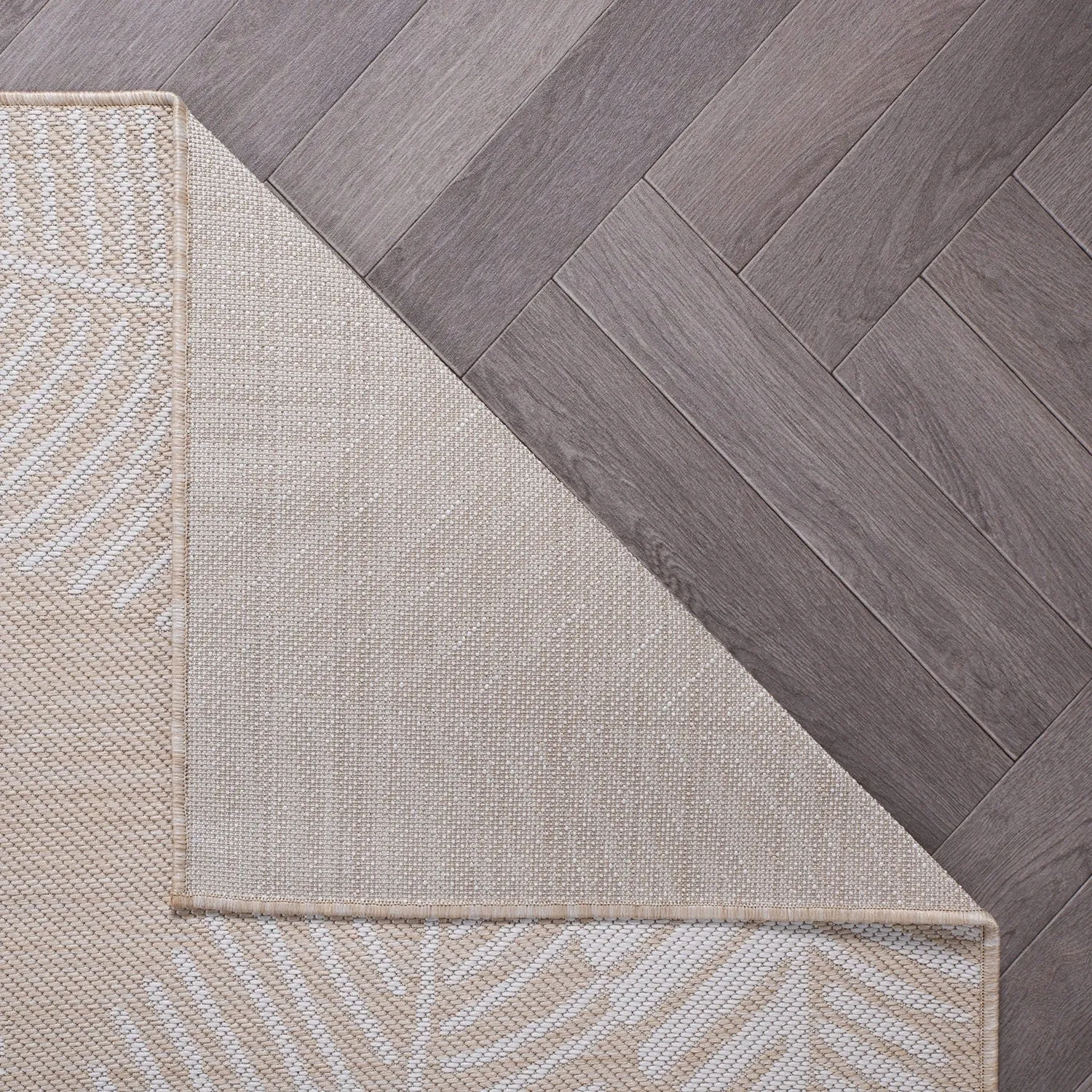 World Rug Gallery Distressed Palm Leaves Textured Flat Weave Indoor/Outdoor Area Rug