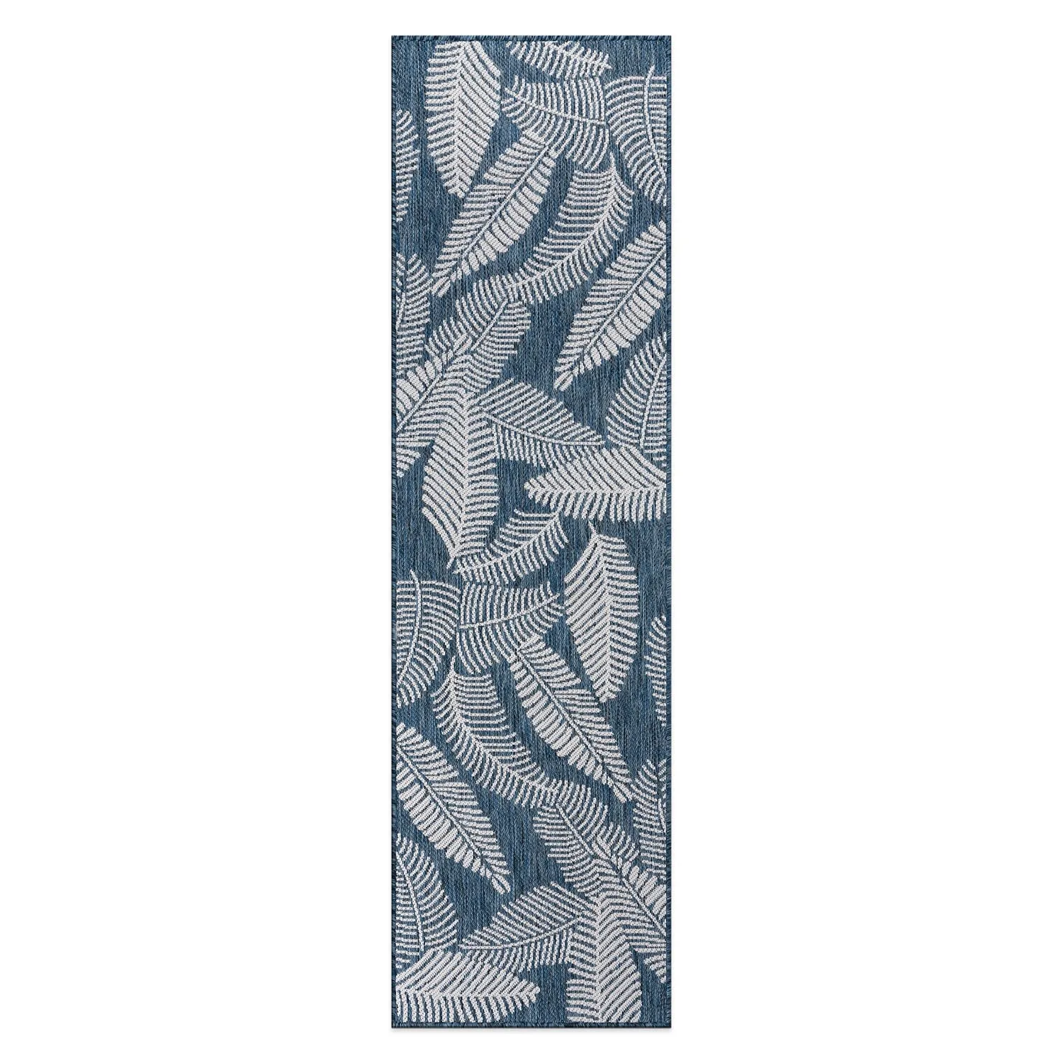 World Rug Gallery Distressed Palm Leaves Textured Flat Weave Indoor/Outdoor Area Rug