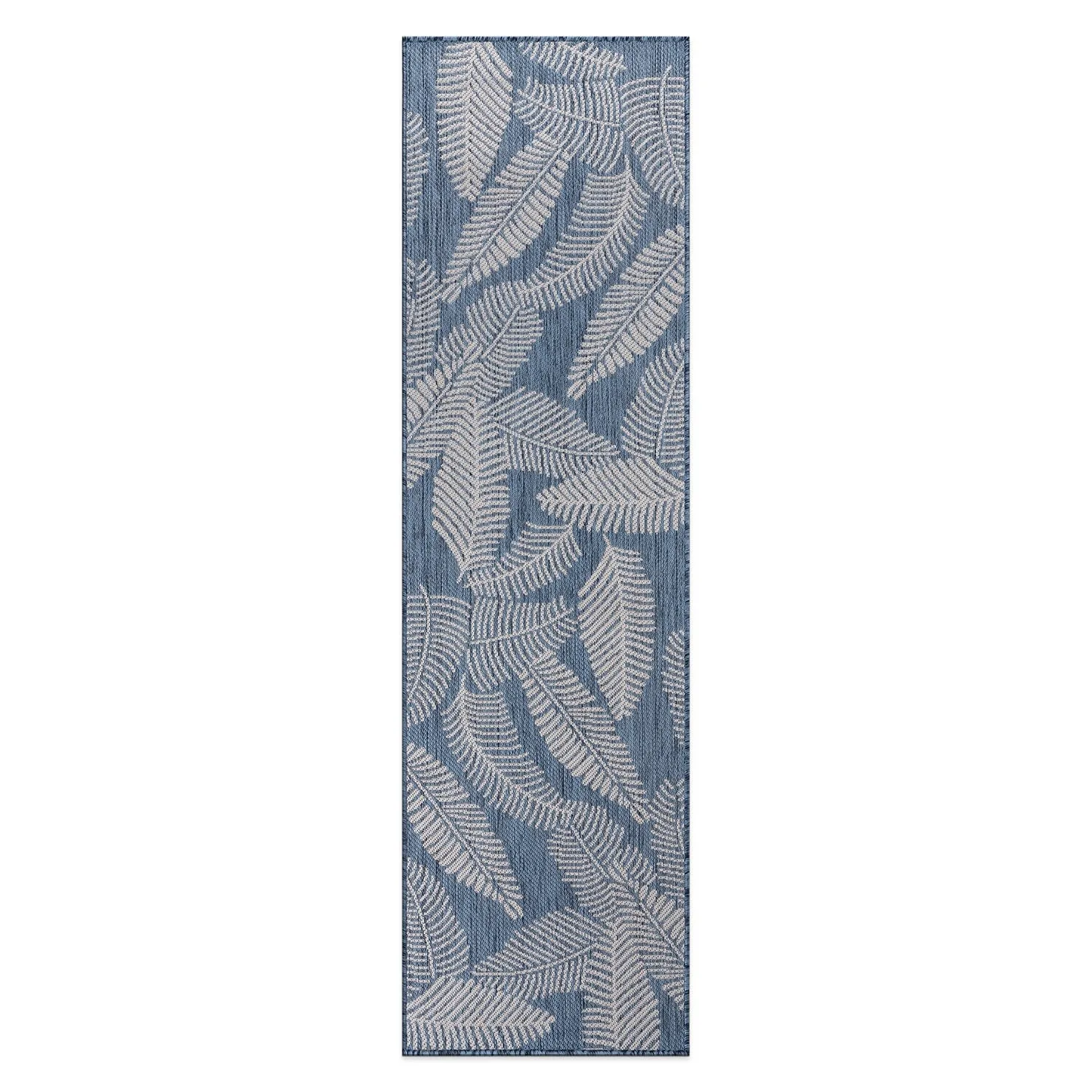 World Rug Gallery Distressed Palm Leaves Textured Flat Weave Indoor/Outdoor Area Rug