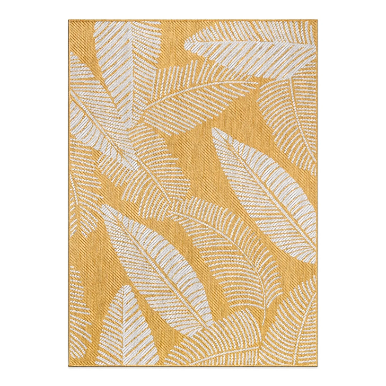 World Rug Gallery Distressed Palm Leaves Textured Flat Weave Indoor/Outdoor Area Rug