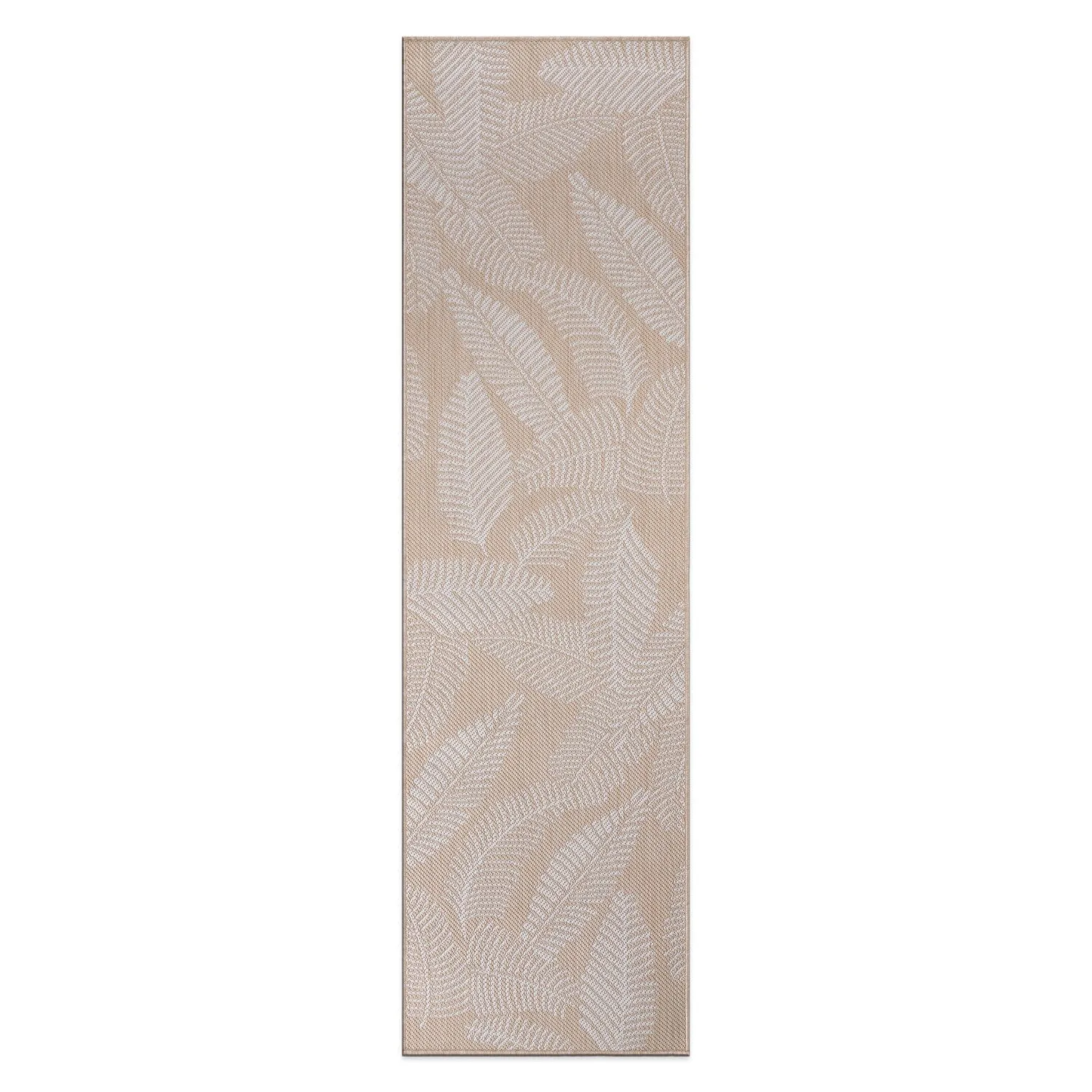 World Rug Gallery Distressed Palm Leaves Textured Flat Weave Indoor/Outdoor Area Rug
