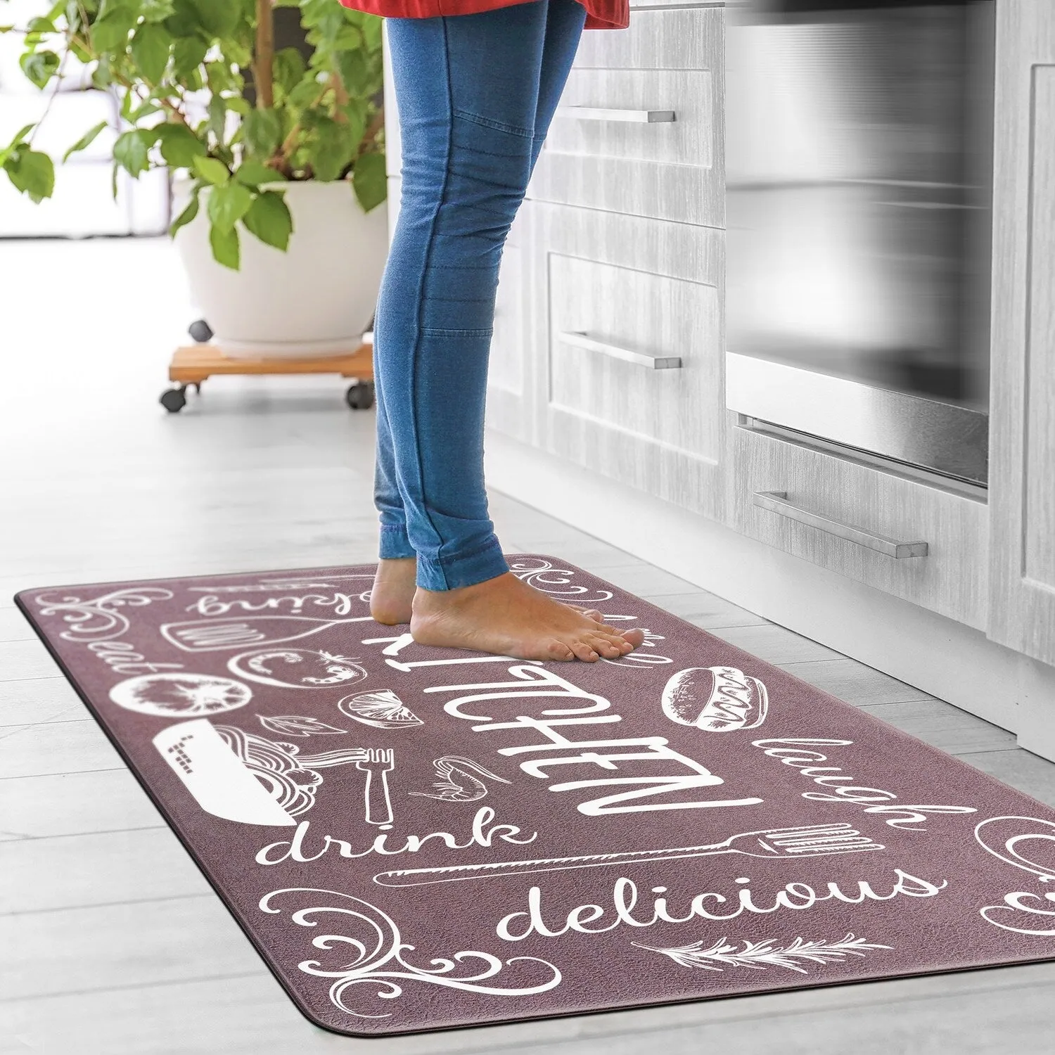 World Rug Gallery Kitchen Chef Anti-Fatigue Standing Mat