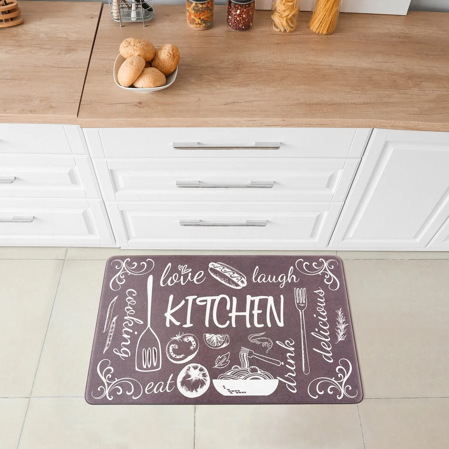 World Rug Gallery Kitchen Chef Anti-Fatigue Standing Mat