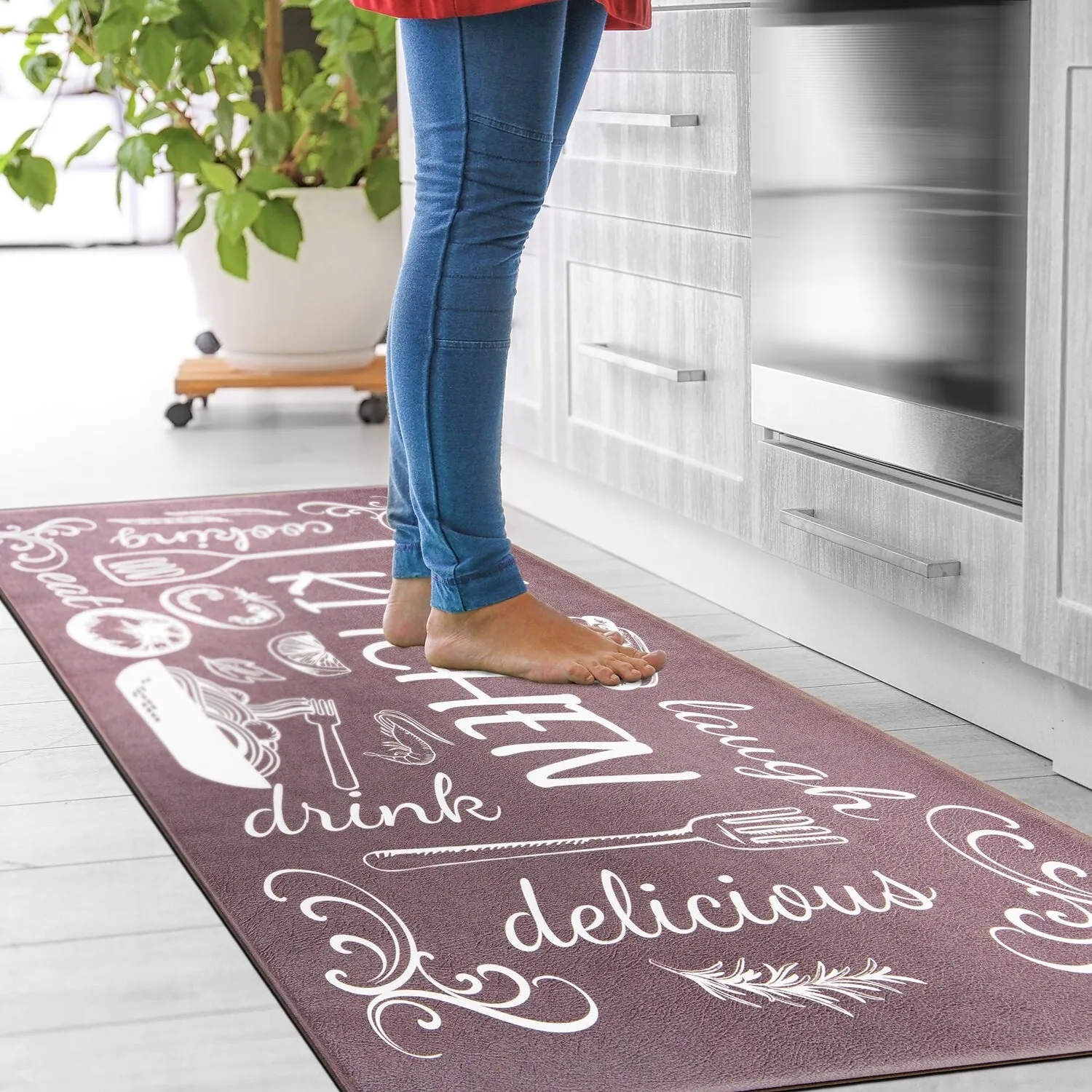 World Rug Gallery Kitchen Chef Anti-Fatigue Standing Mat