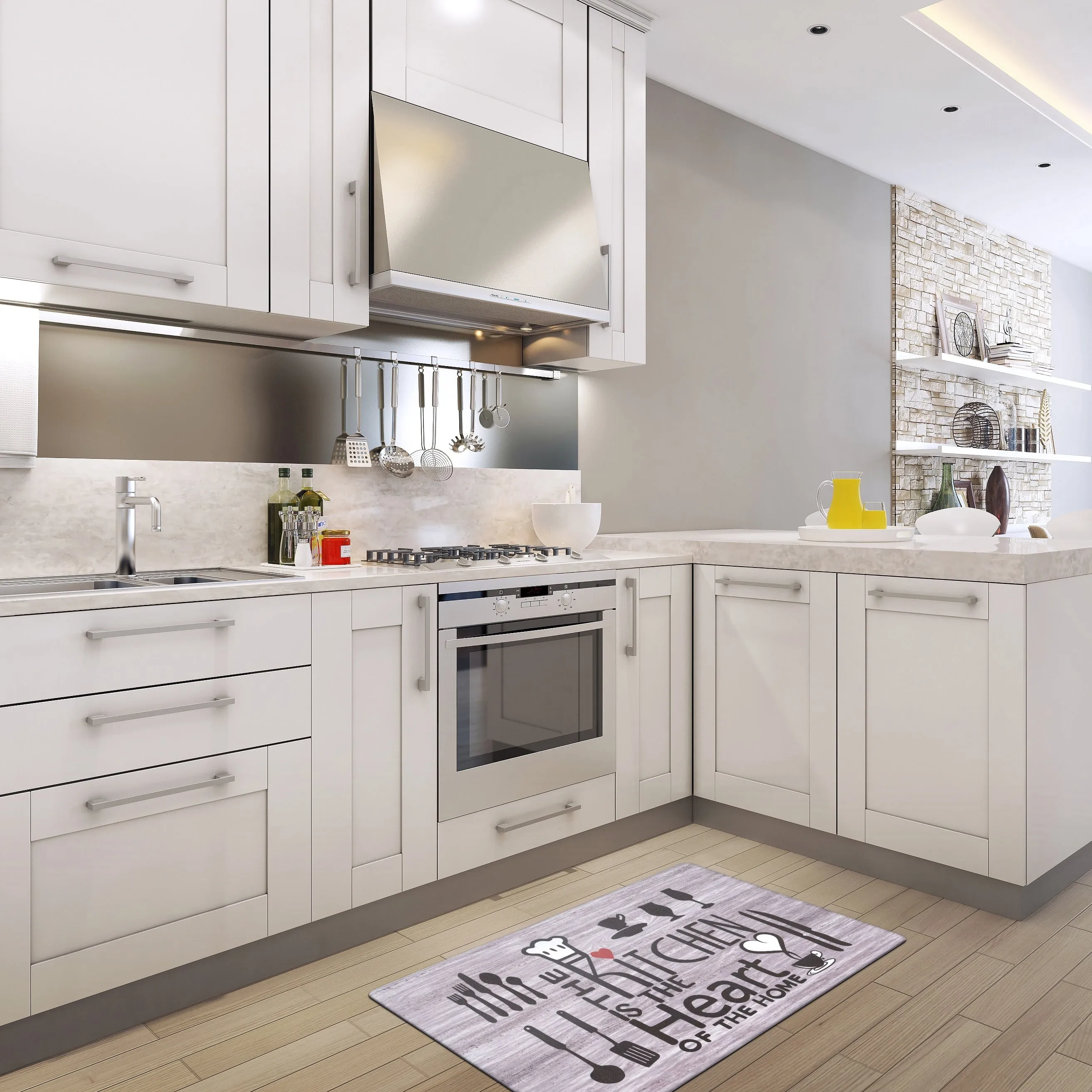 World Rug Gallery 'Kitchen is the Heart of the Home' Anti-fatigue Mat
