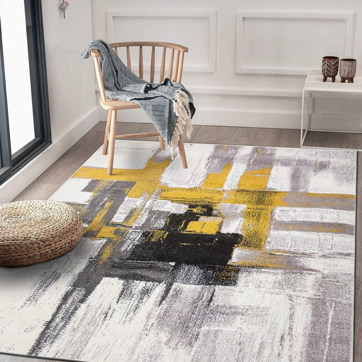 World Rug Gallery Modern Abstract Art Area Rug