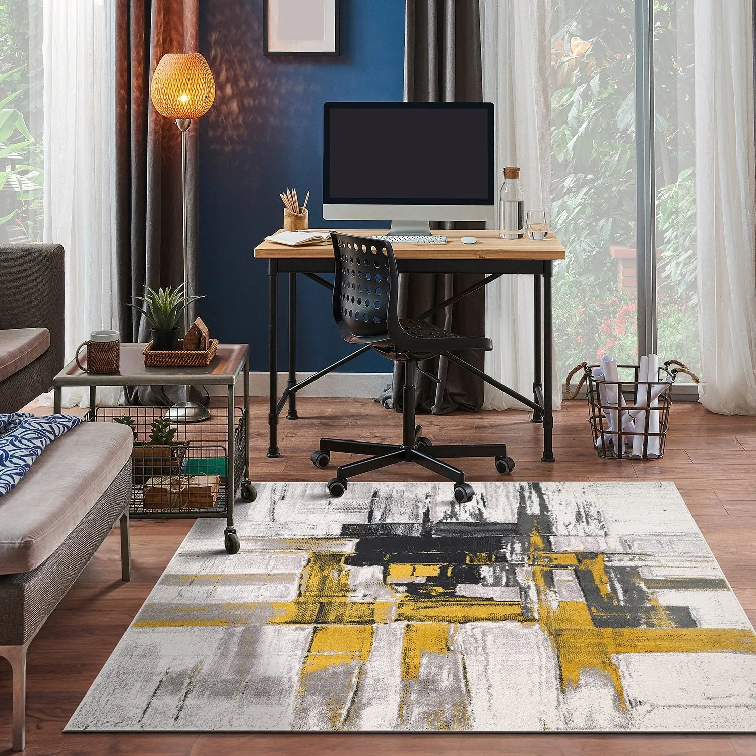 World Rug Gallery Modern Abstract Art Area Rug