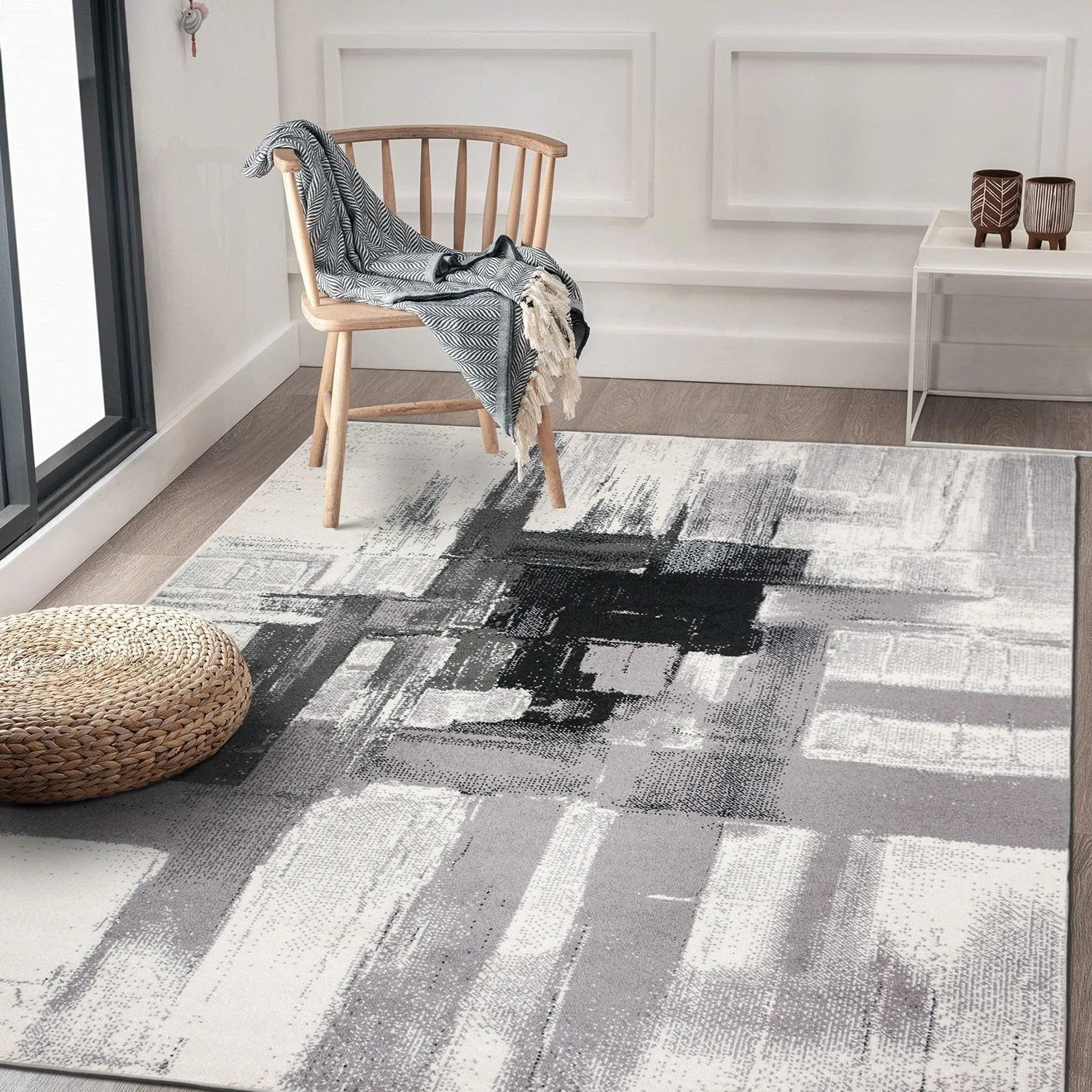 World Rug Gallery Modern Abstract Art Area Rug